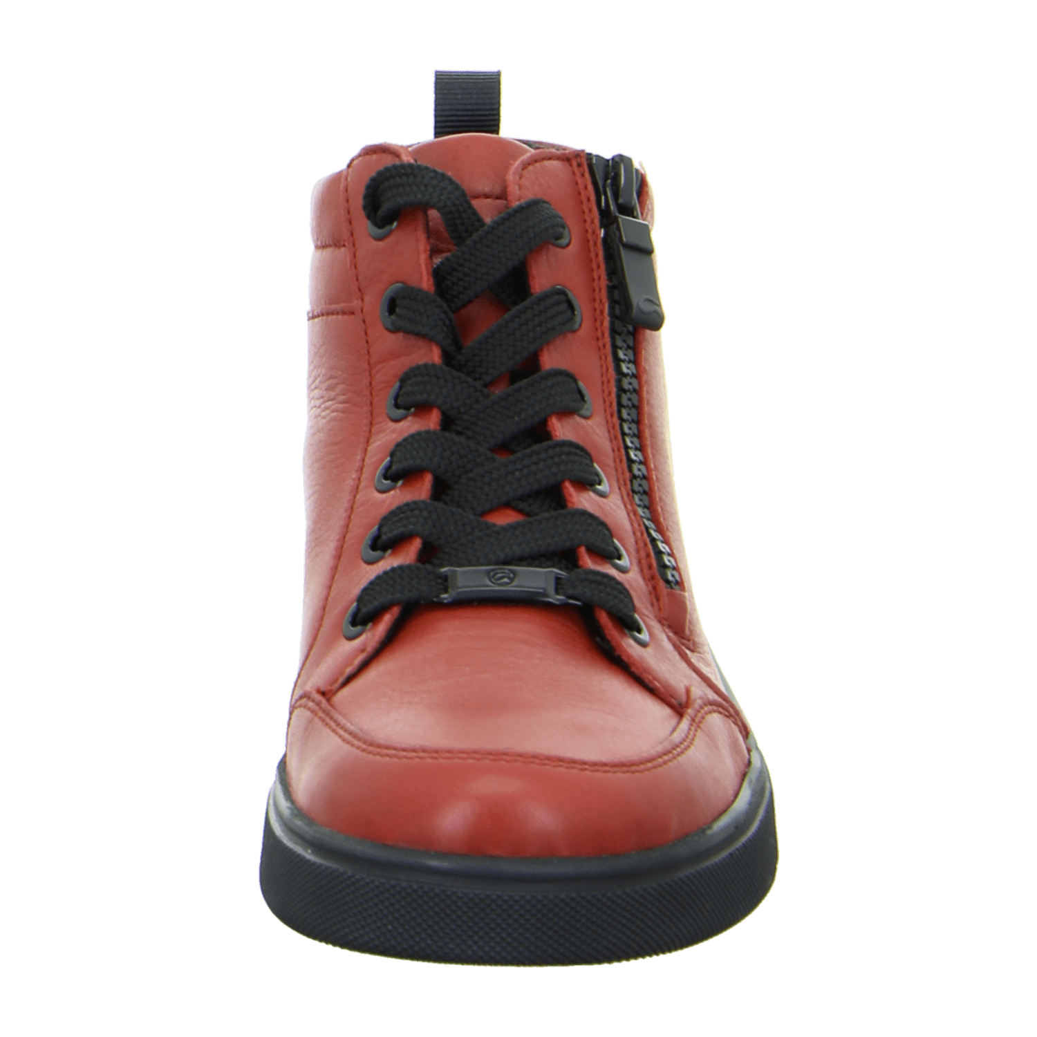 ARA ROM Women's Sneakers in Red Velour with Lace-Up Closure and Round Toe