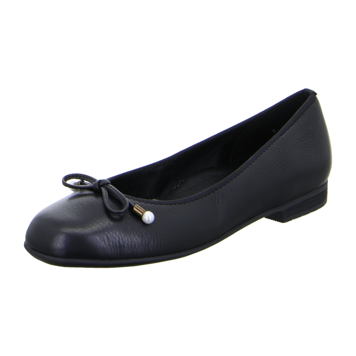 ARA SARDINIA SA Women's Nubuck Leather Slippers in Black with Leather Lining and Rubber Sole