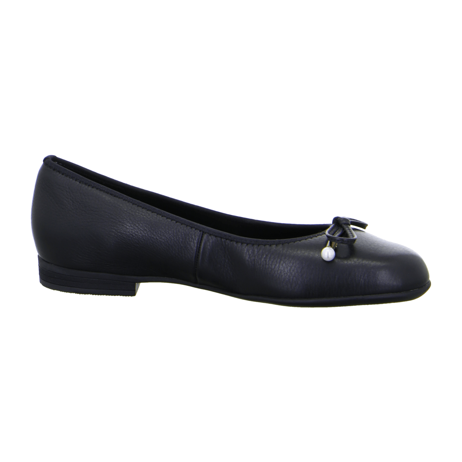 ARA SARDINIA SA Women's Nubuck Leather Slippers in Black with Leather Lining and Rubber Sole