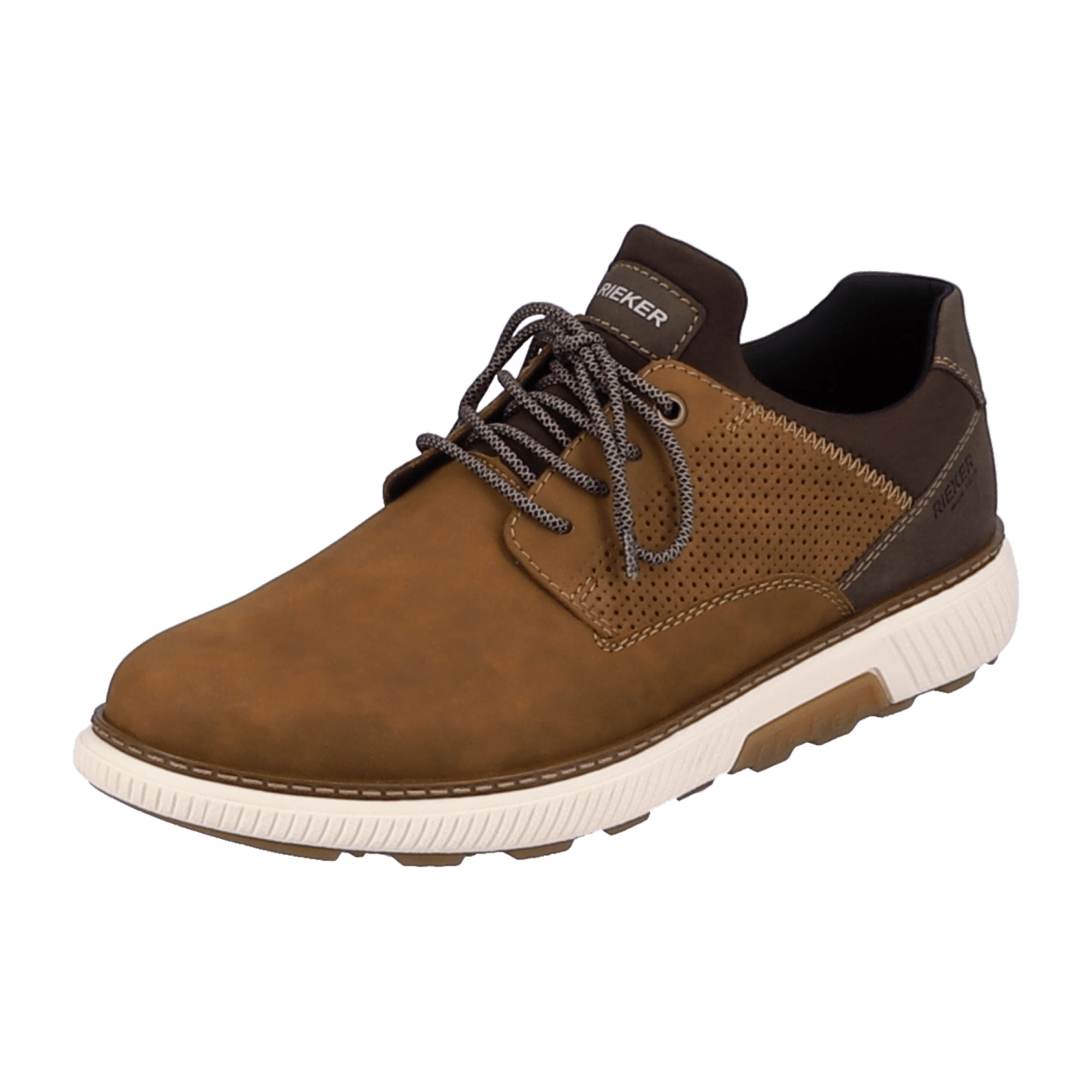 Rieker Men's Brown Casual Shoes with Lace-Up Closure and Round Toe