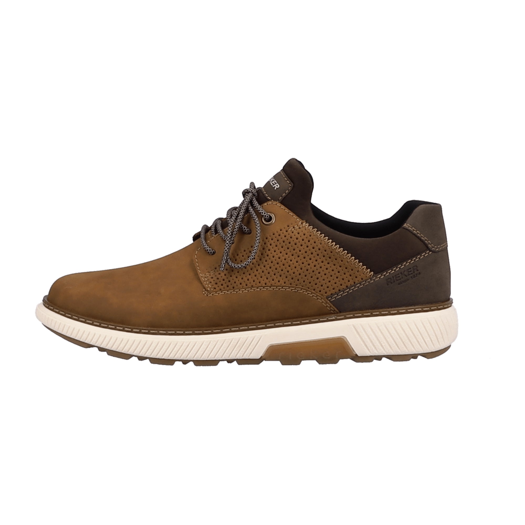 Rieker Men's Brown Casual Shoes with Lace-Up Closure and Round Toe