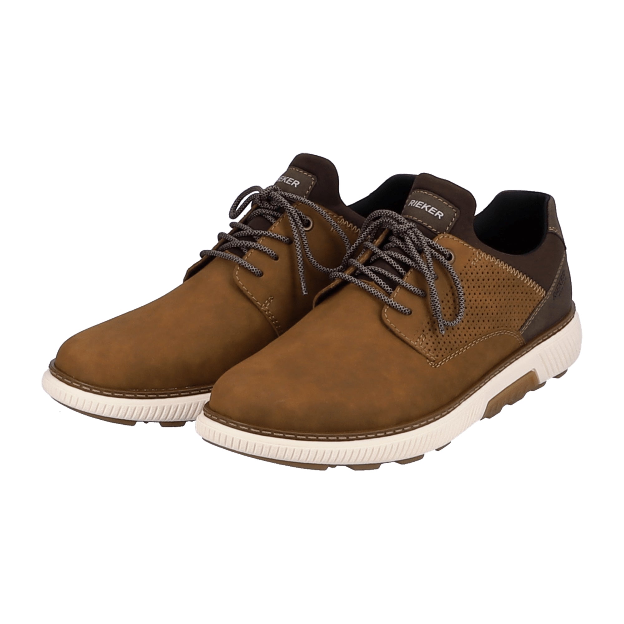 Rieker Men's Brown Casual Shoes with Lace-Up Closure and Round Toe