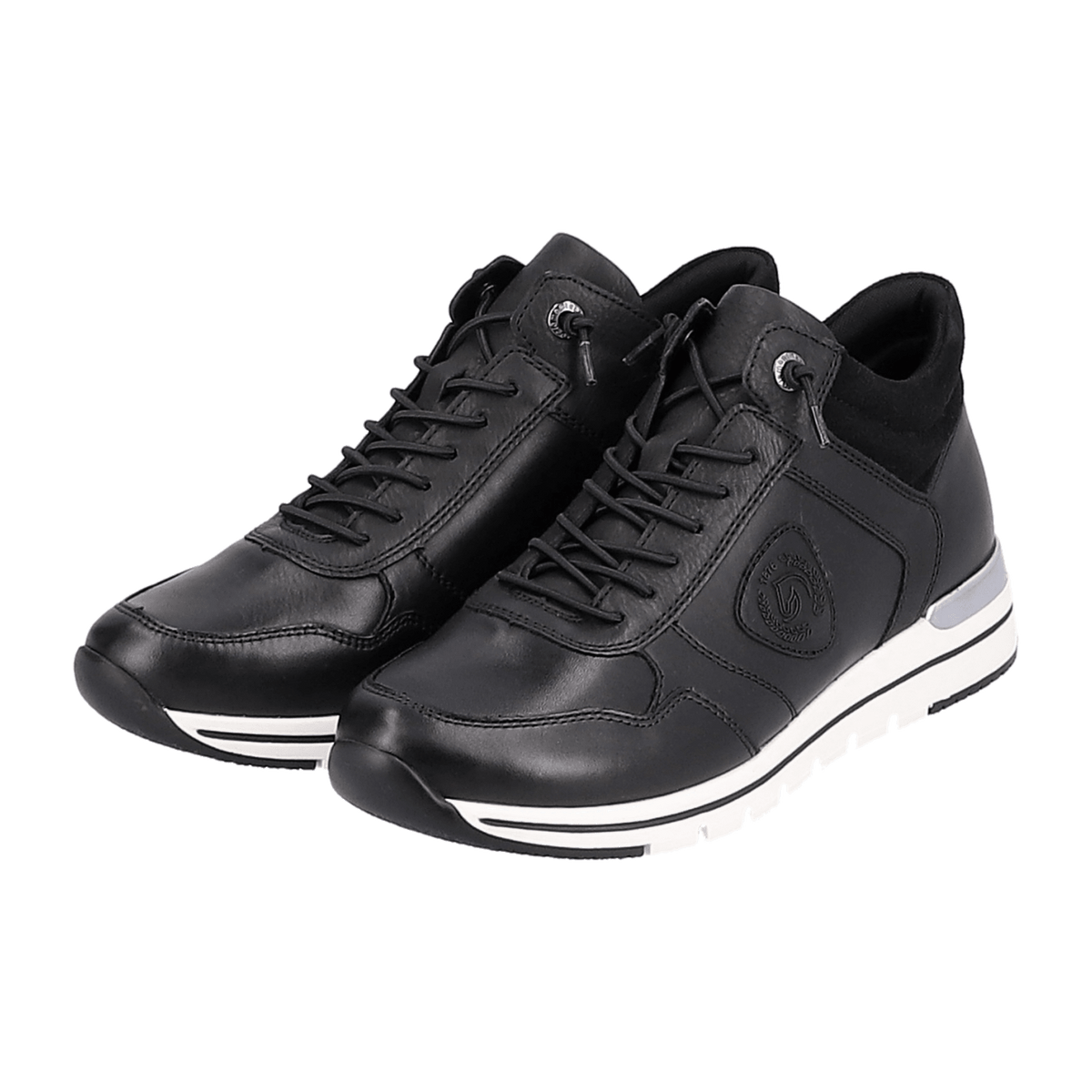 Remonte Women's Boots - Black Leather Comfort Boots with Removable Insole