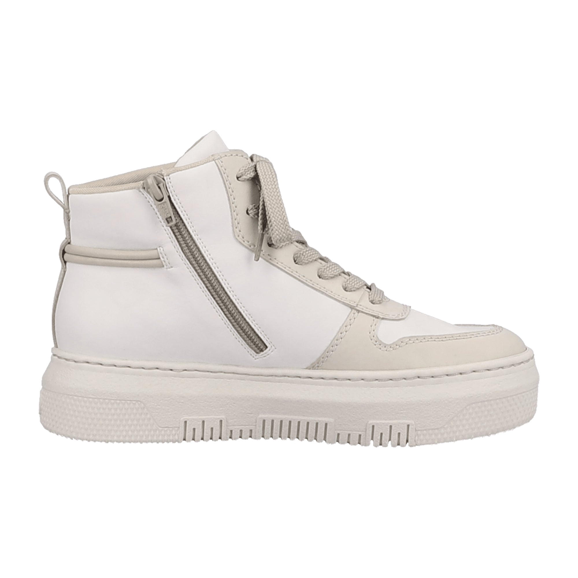 Rieker HWK Women's White Boots with Laces and EVA Sole