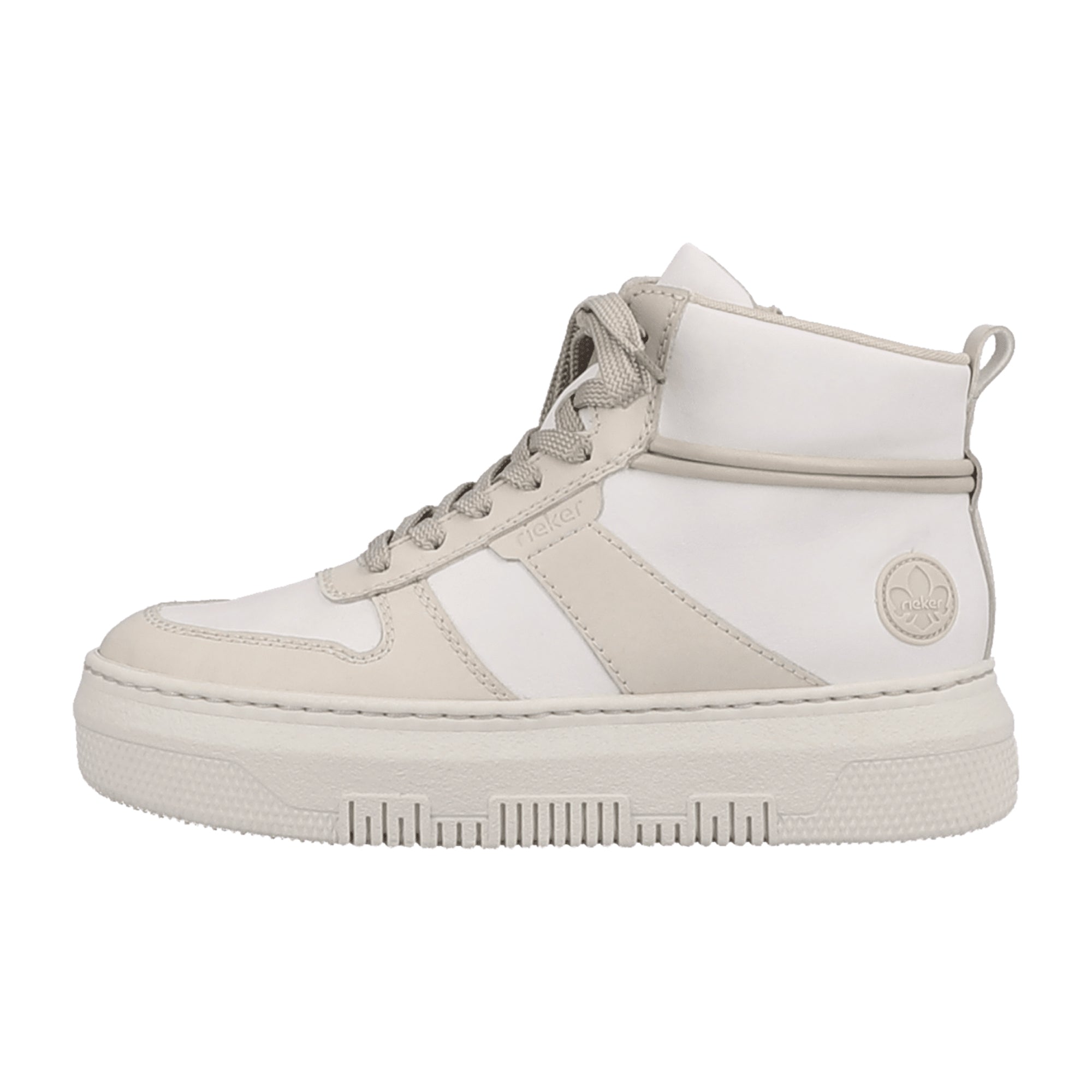 Rieker HWK Women's White Boots with Laces and EVA Sole