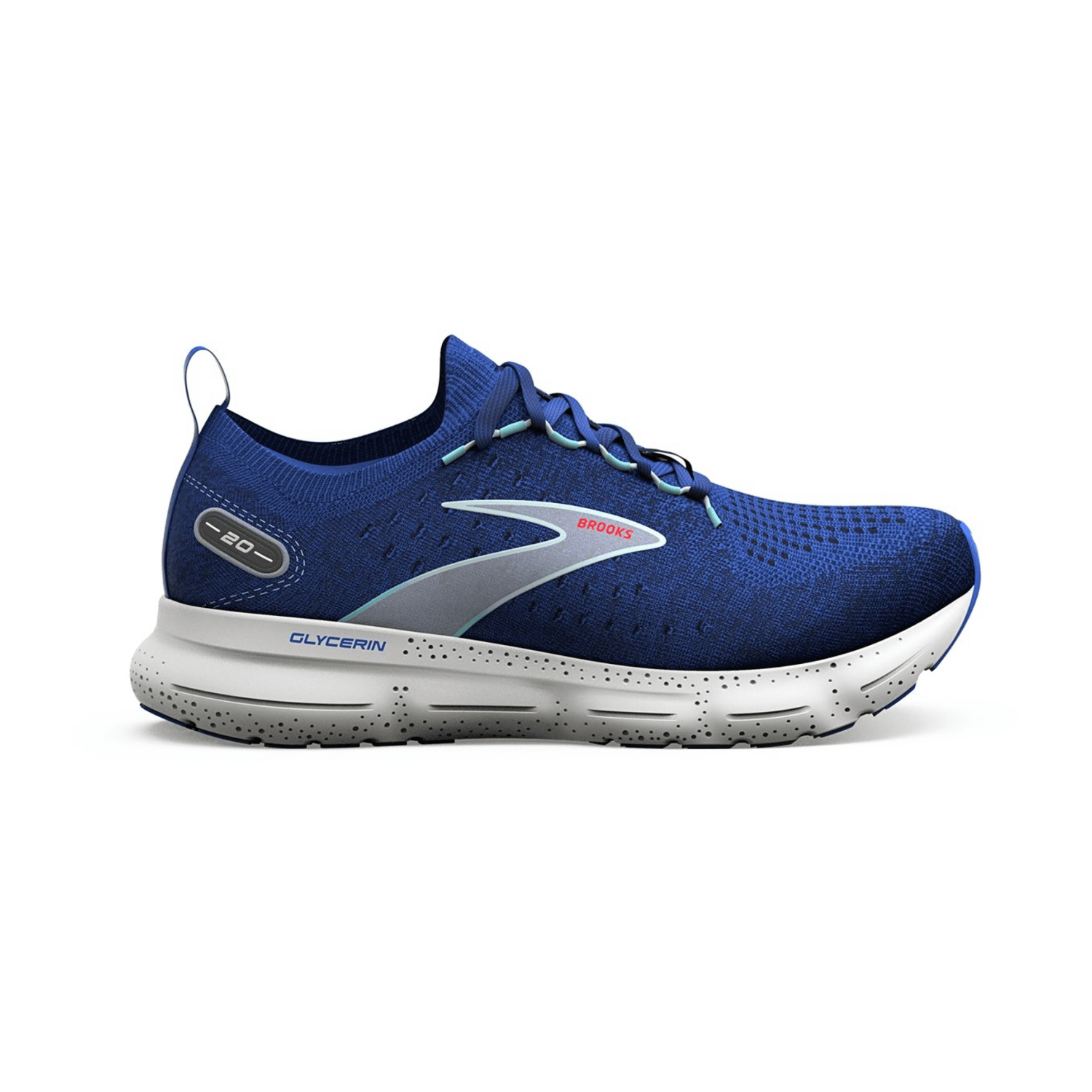 Brooks Glycerin StealthFit 20 Men's Running Shoes in Blue, Cotton Upper with Rubber Sole