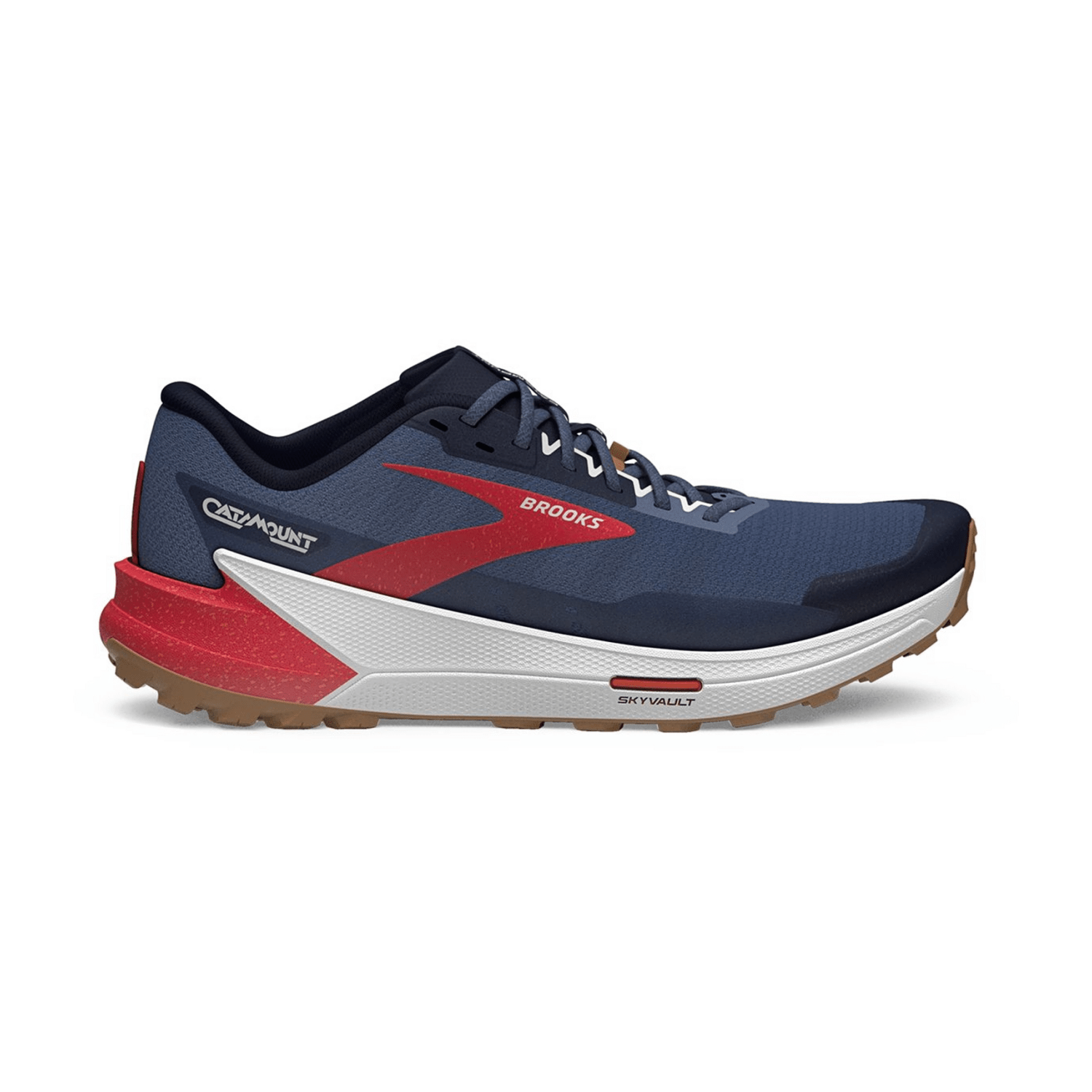 Brooks Women's Catamount 2 Trail Running Shoes in Navy Blue Bittersweet Peacoat, Textile and Synthetic Upper with Mesh Lining and Rubber Outsole