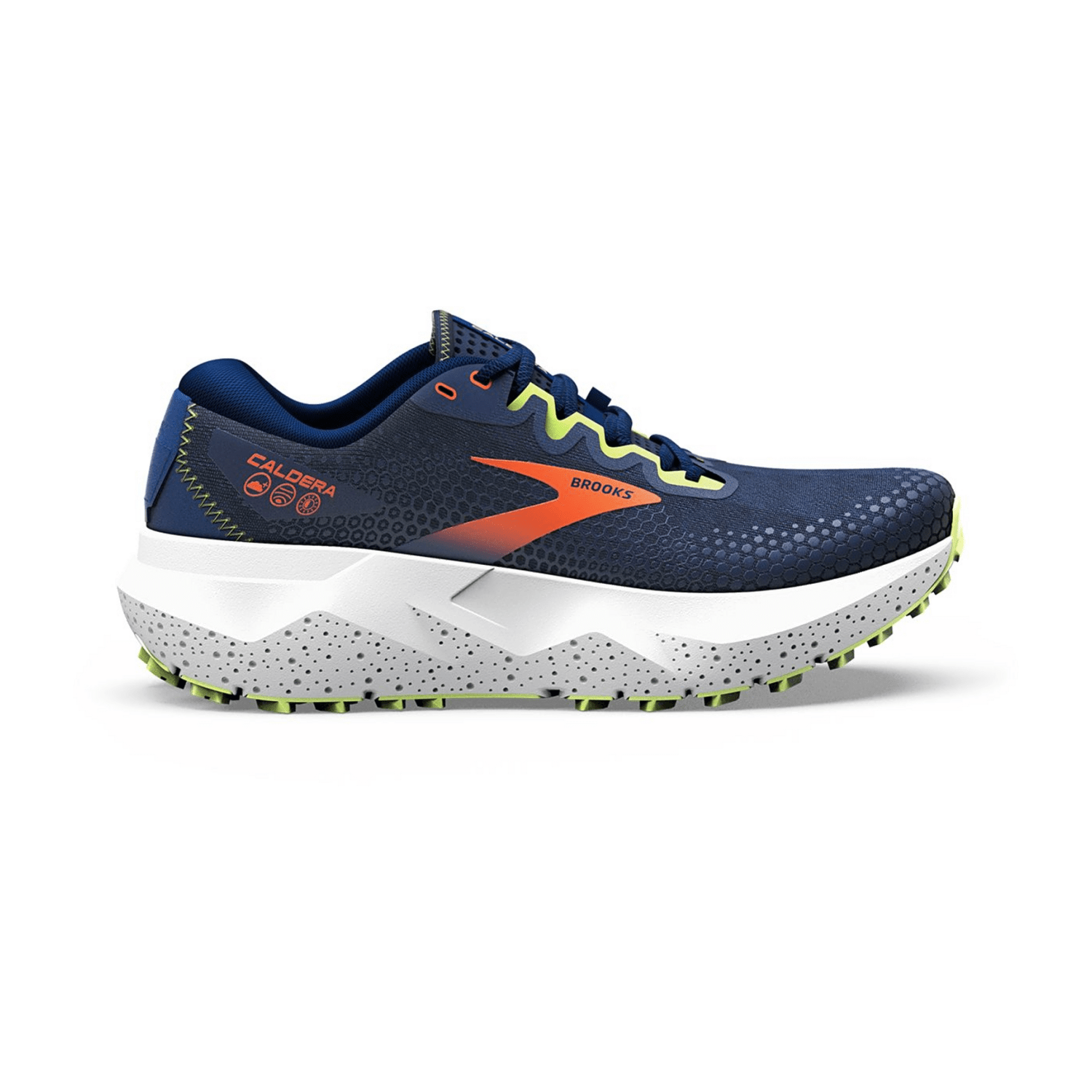 Brooks Caldera 6 Men's Trail Running Shoes - Blue, Lace-Up, Synthetic Mesh, Rubber Outsole