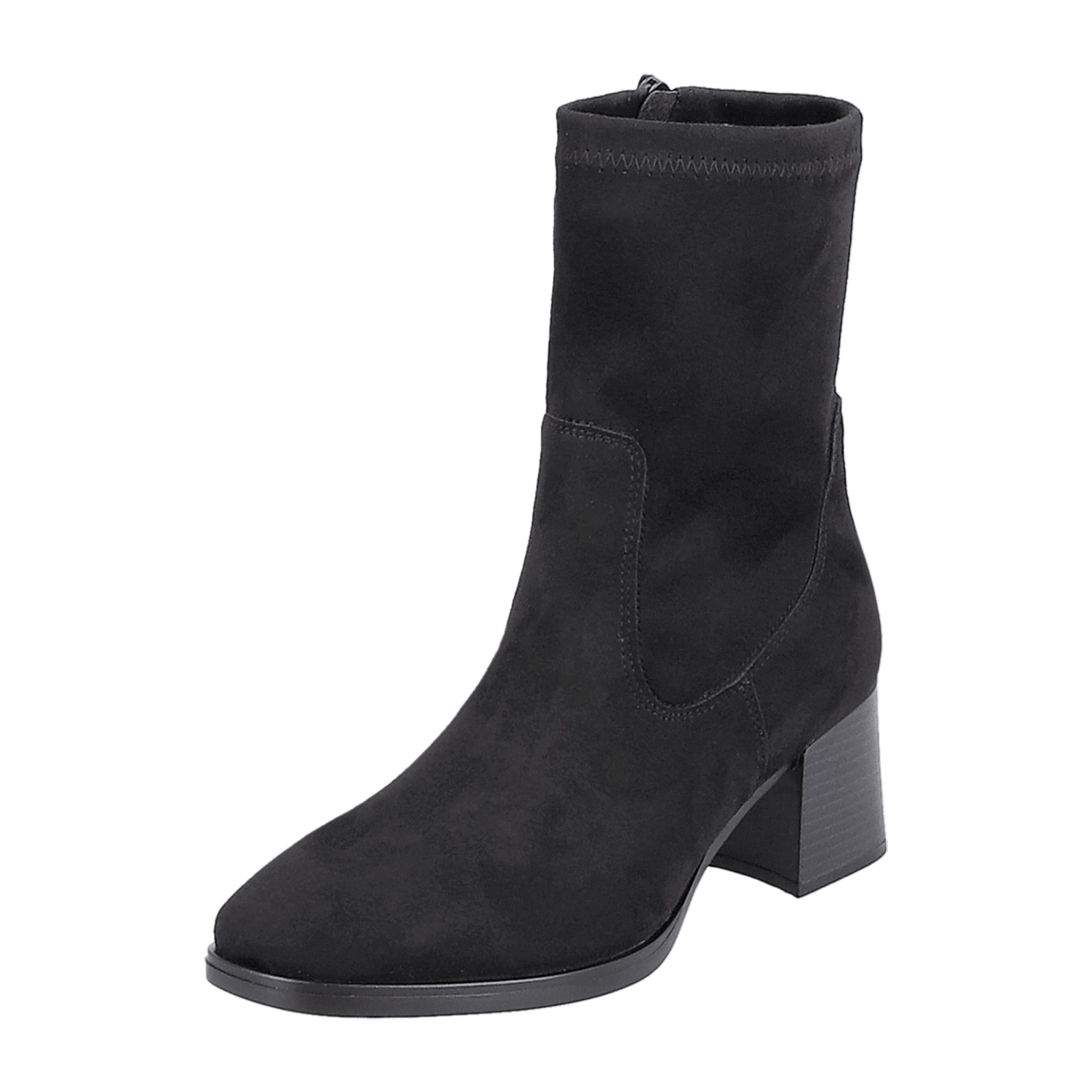 Remonte Women's Black Ankle Boots with Block Heel and Removable Insole