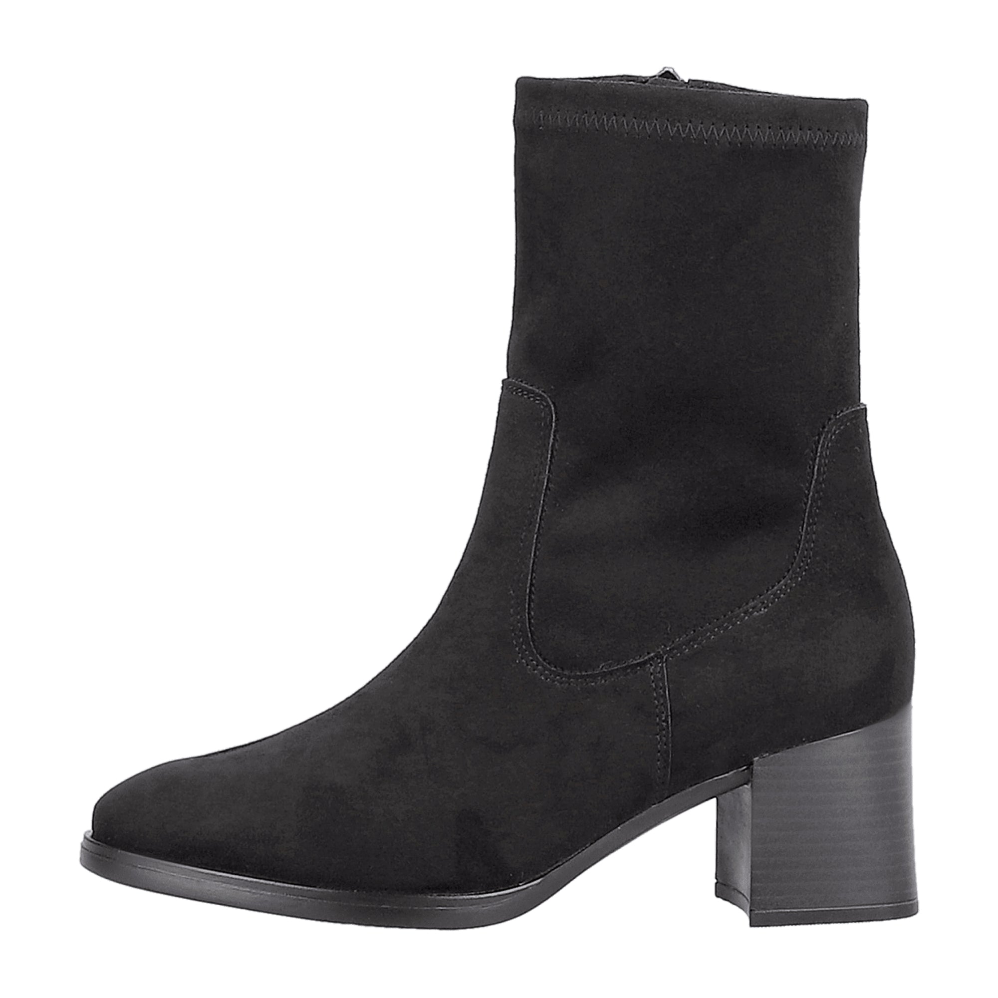 Remonte Women's Black Ankle Boots with Block Heel and Removable Insole