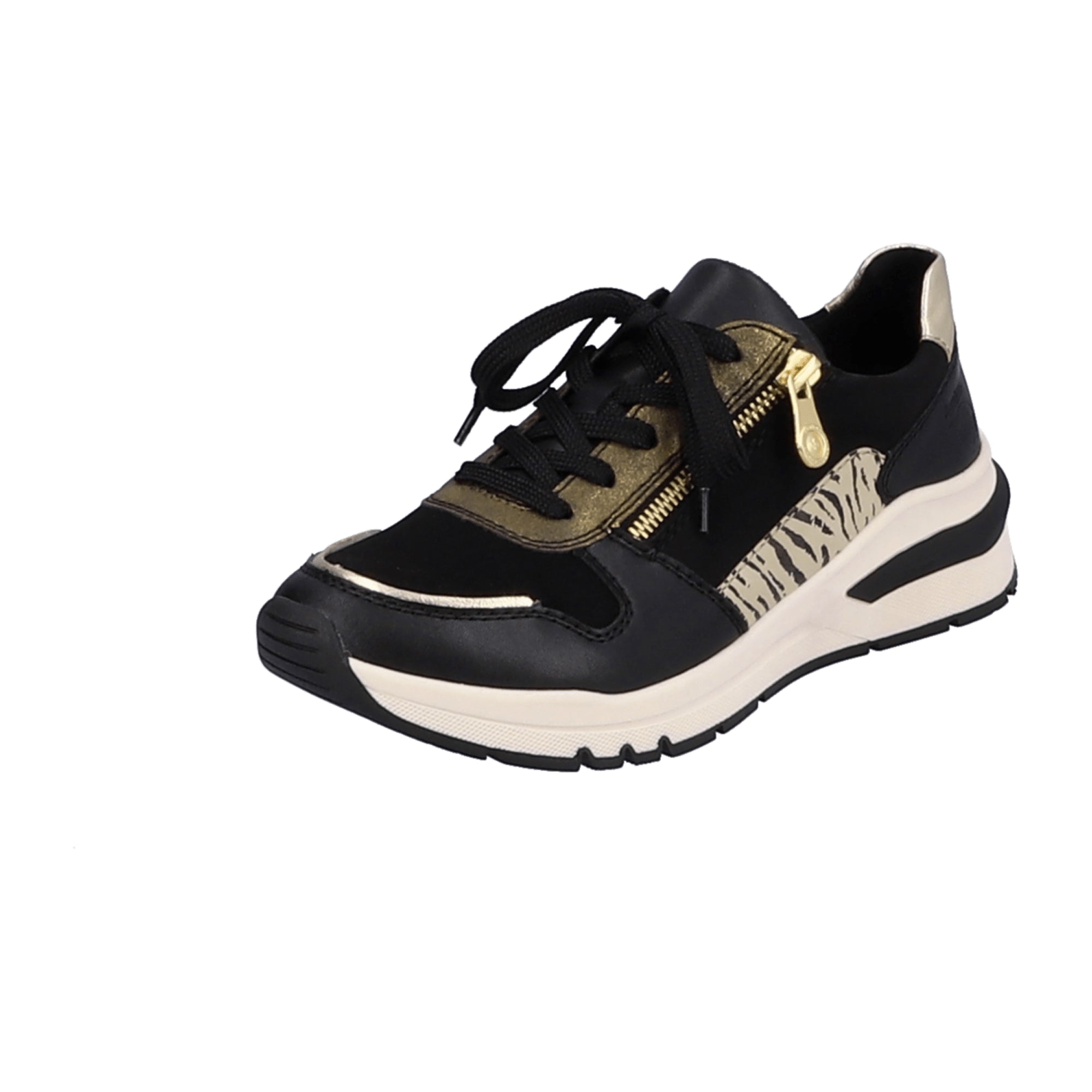 Rieker HWK Women's Black Lace-Up Shoes with Removable Insole