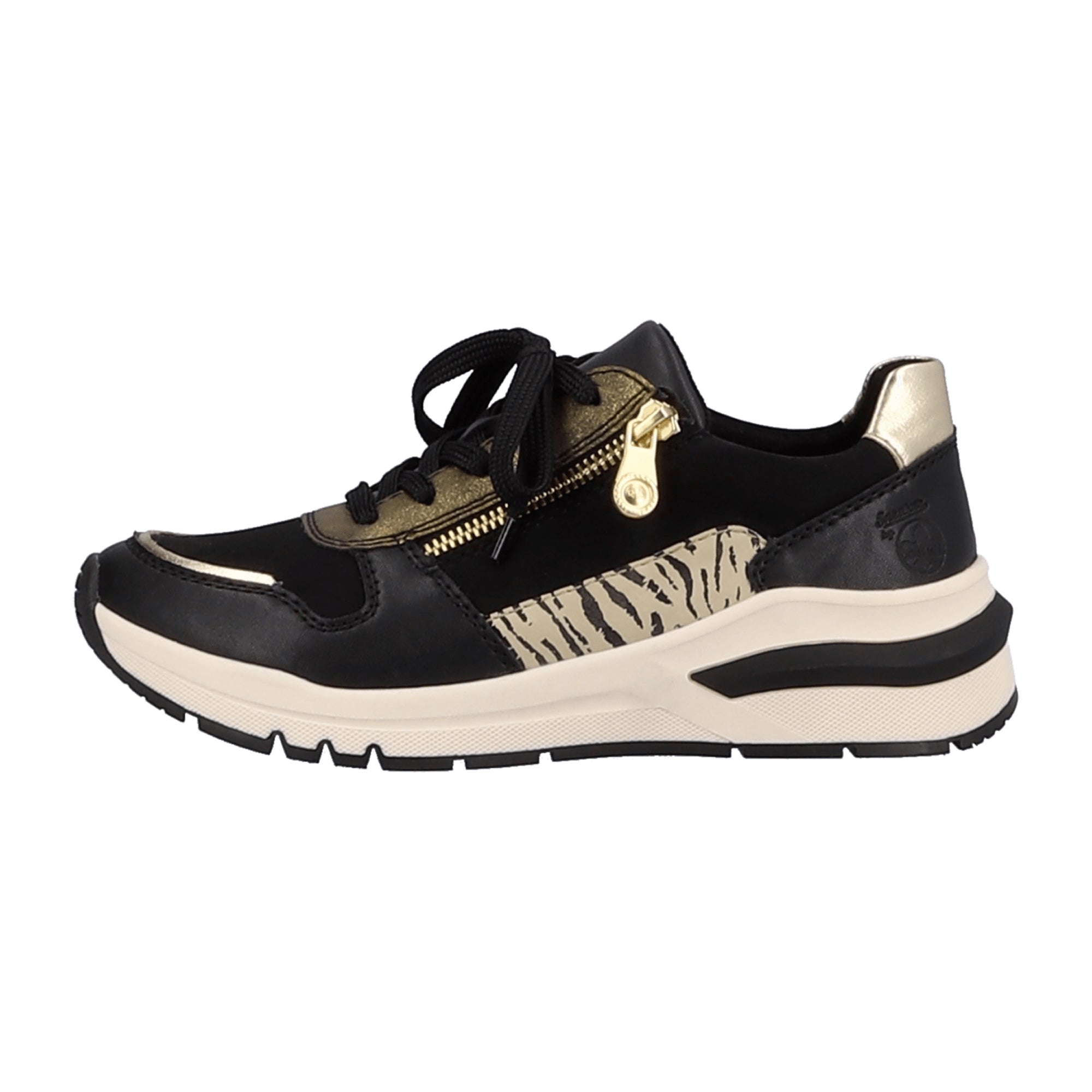 Rieker HWK Women's Black Lace-Up Shoes with Removable Insole