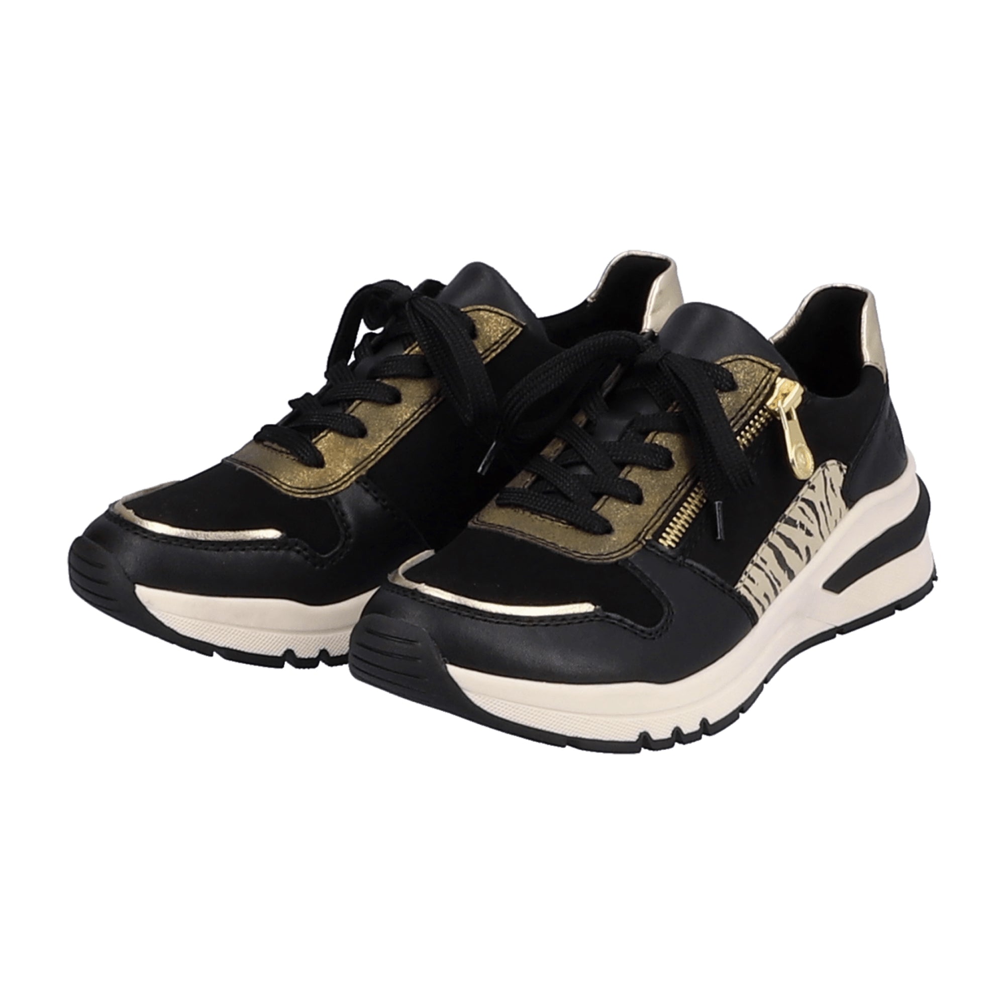 Rieker HWK Women's Black Lace-Up Shoes with Removable Insole
