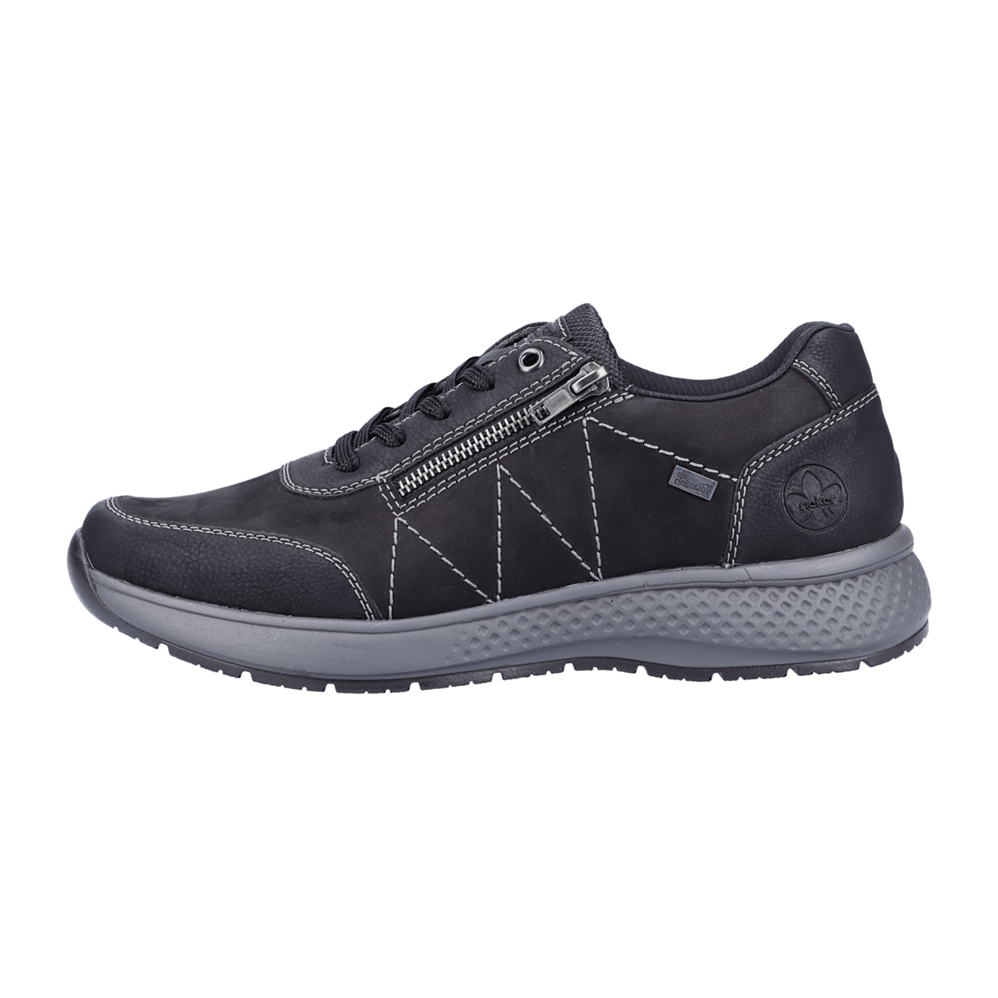 Rieker Black Men's Shoes with Laces Normal Width