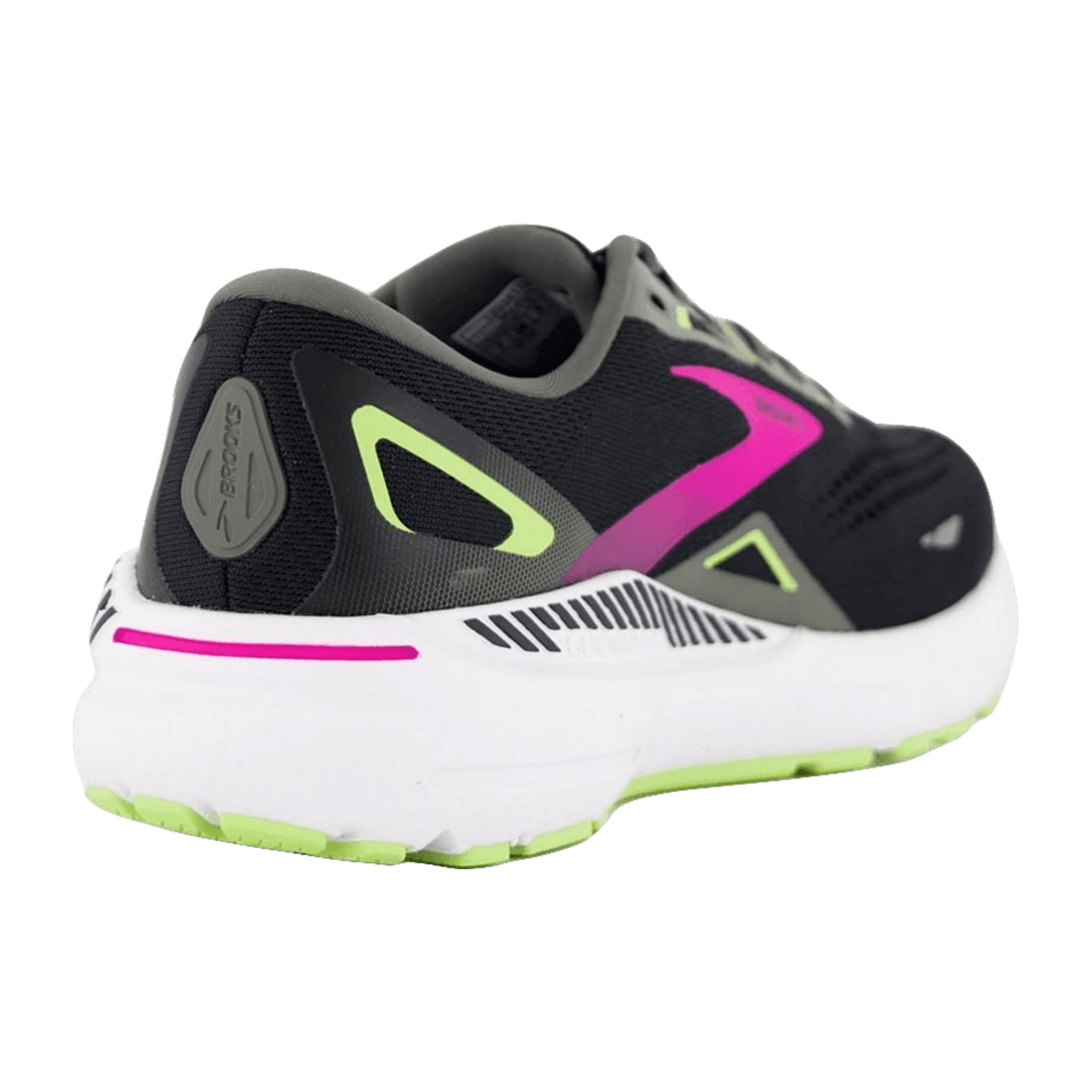 Brooks Adrenaline GTS 23 Women's Running Shoes - Black/Gunmetal/Sharp Green - Textile & Mesh Upper - Rubber Sole