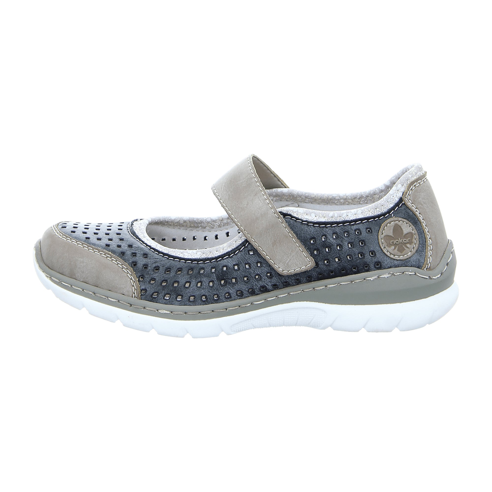 Rieker Comfortable Women's Slip-On Shoes Blue