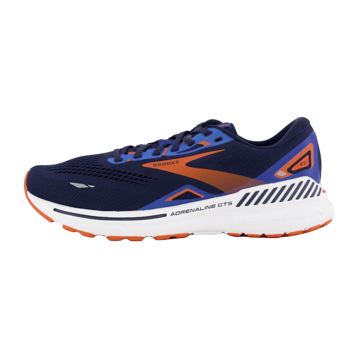 Brooks Men's Adrenaline GTS 23 Running Shoes - Peacoat/Orange Surf The Web