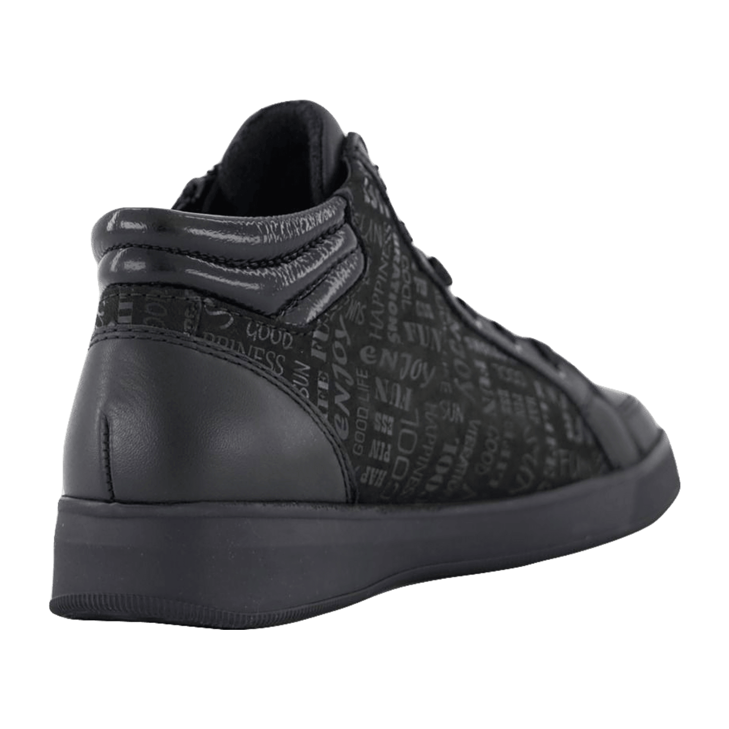 ARA Women's Sneakers in Smooth Leather with Lace-Up Closure in Black