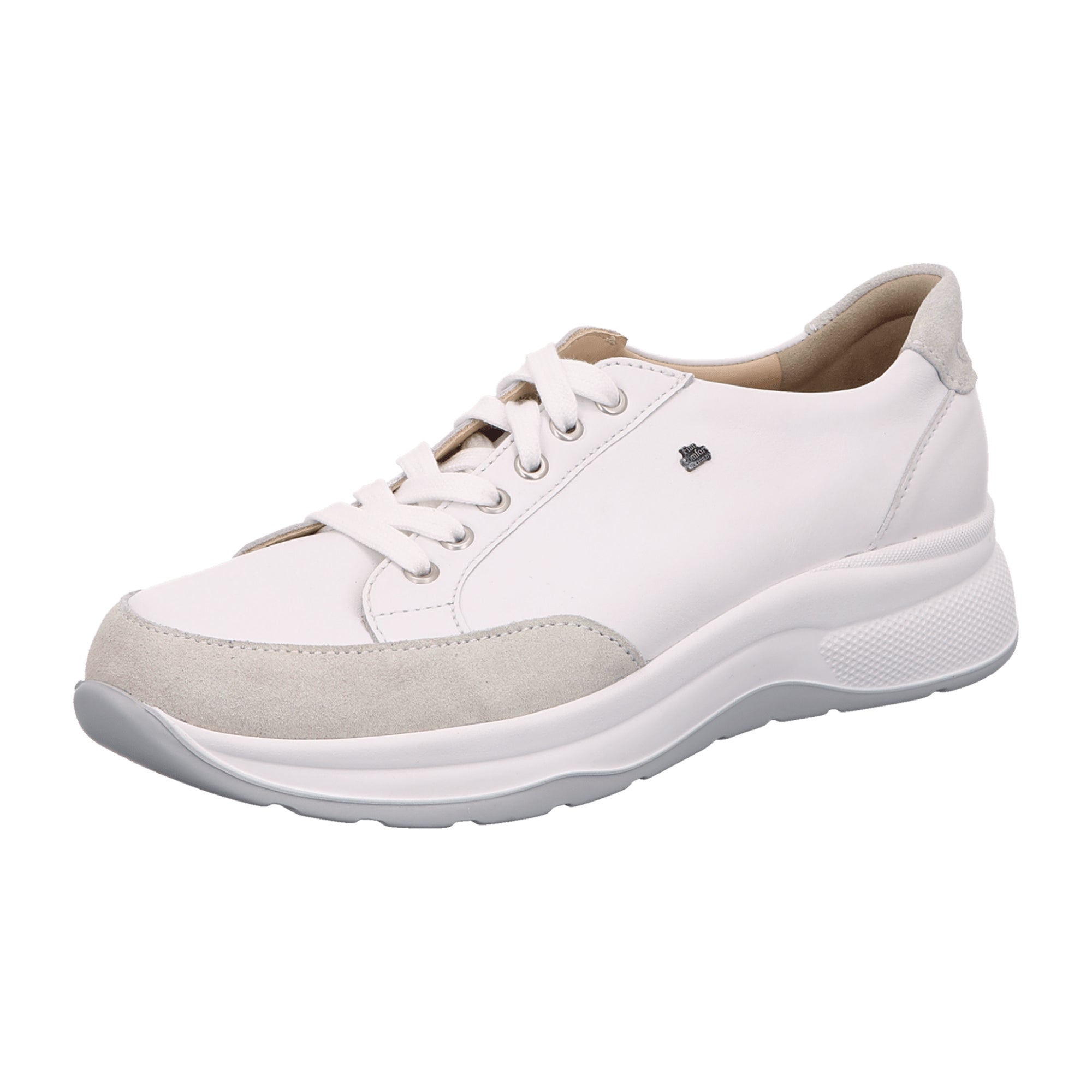 Finn Comfort Nottingham Men's White Sneakers - Orthopedic Comfort Leather Shoes with Shock Absorber