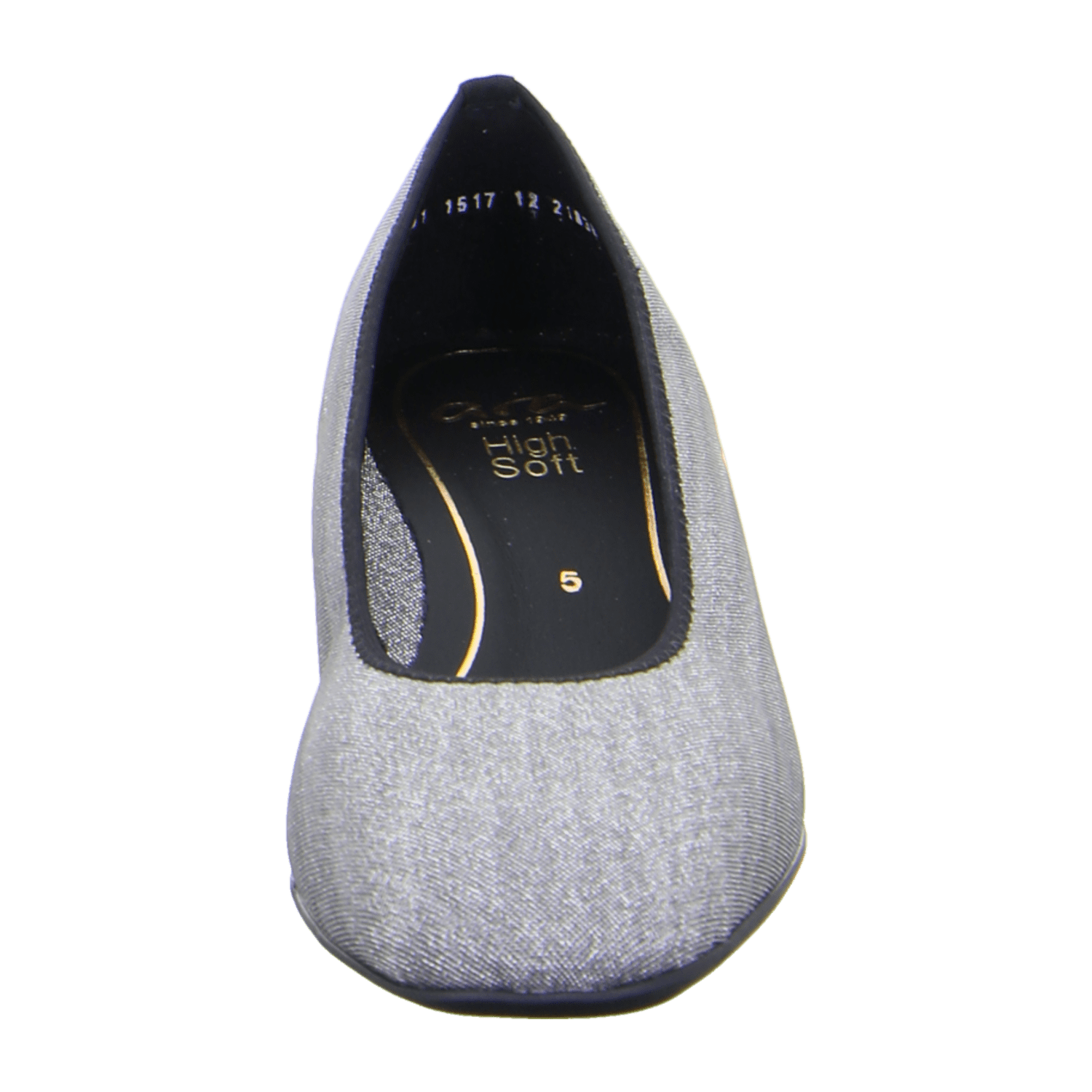 ARA Graz Women's Gray Synthetic Pull-On Pumps Square Toe