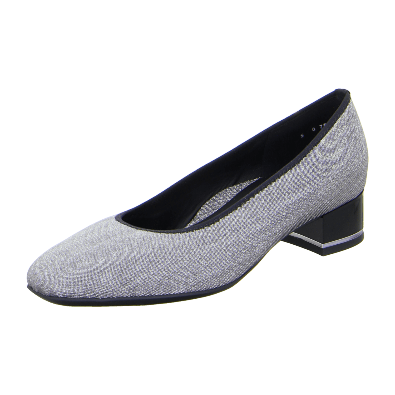 ARA Graz Women's Gray Synthetic Pull-On Pumps Square Toe
