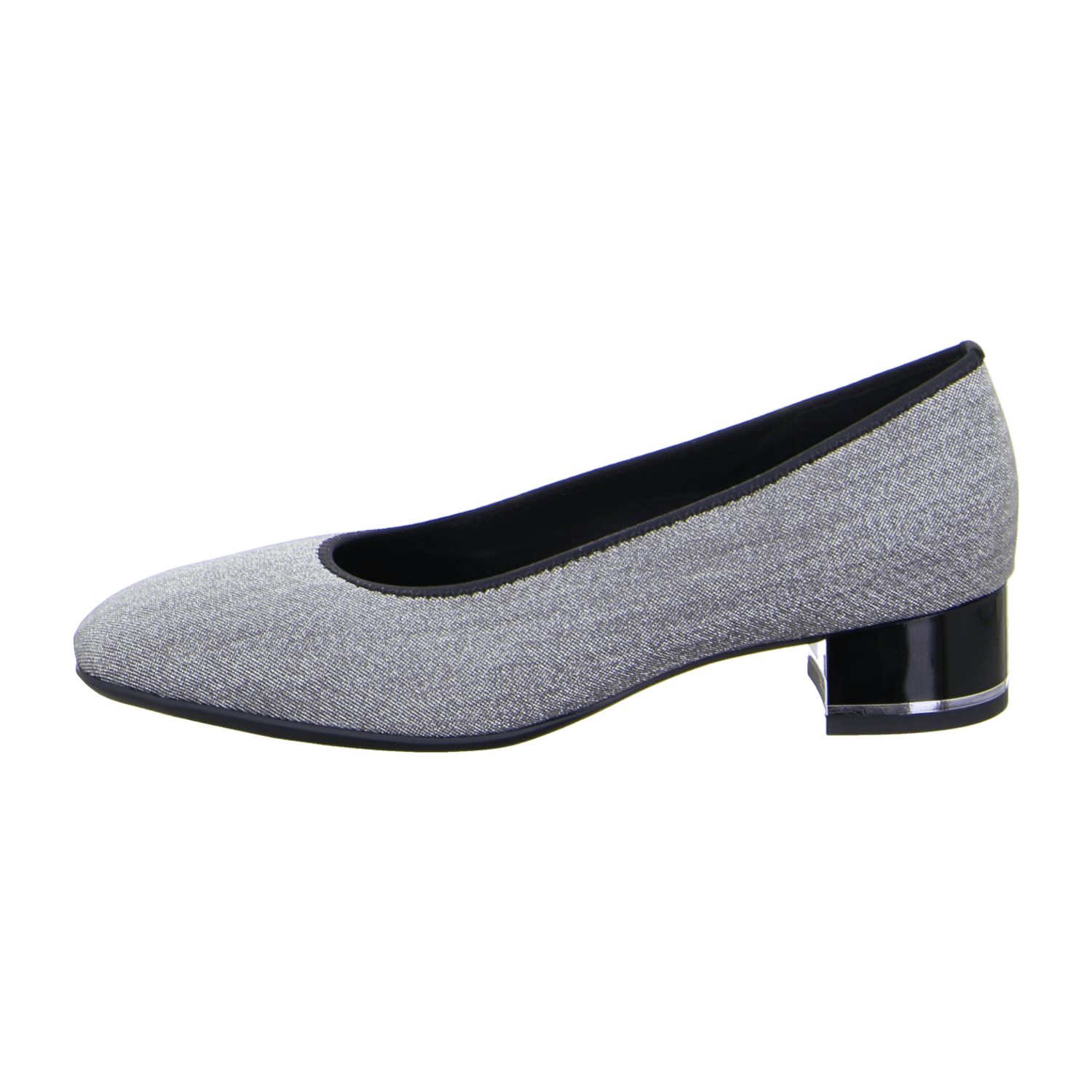 ARA Graz Women's Gray Synthetic Pull-On Pumps Square Toe