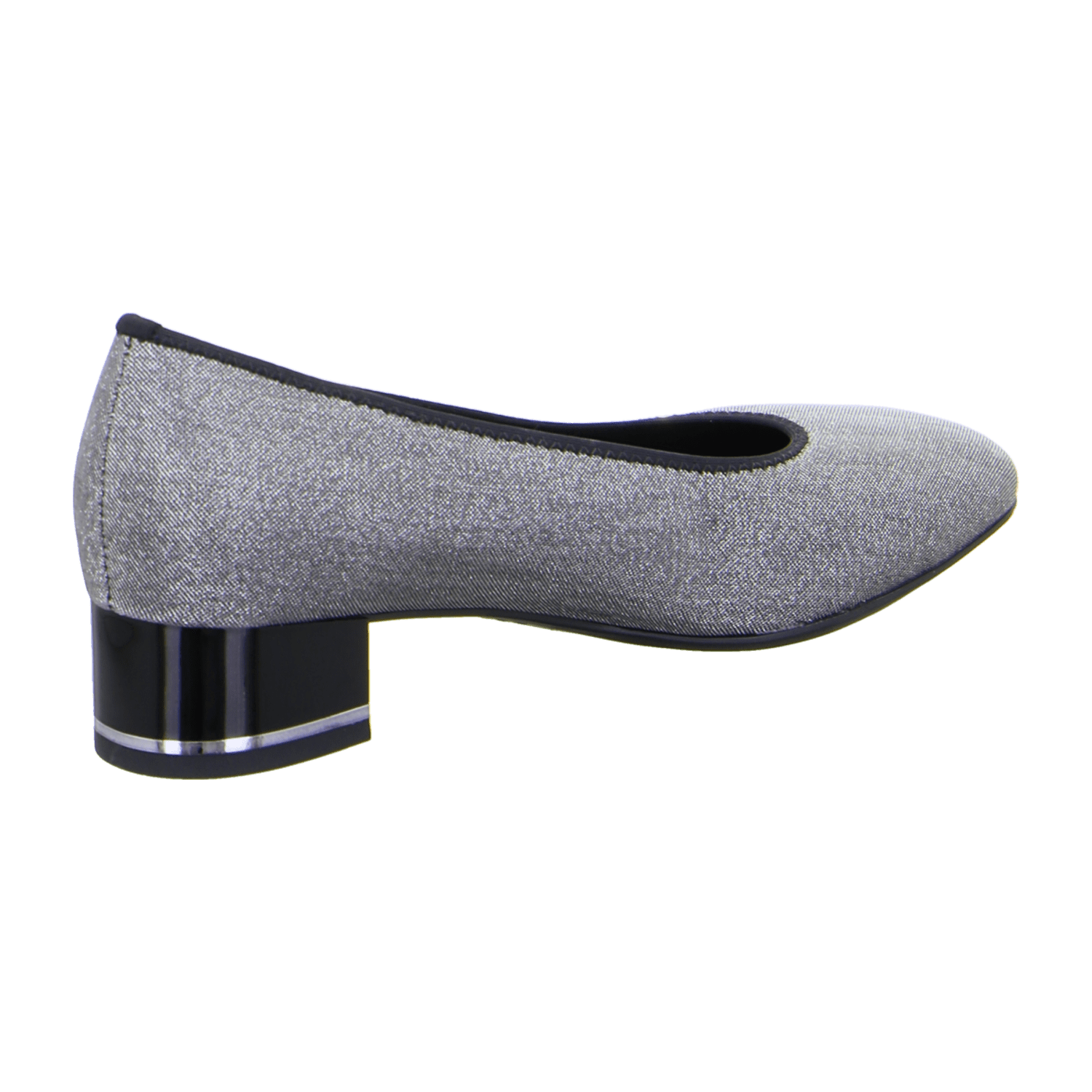 ARA Graz Women's Gray Synthetic Pull-On Pumps Square Toe