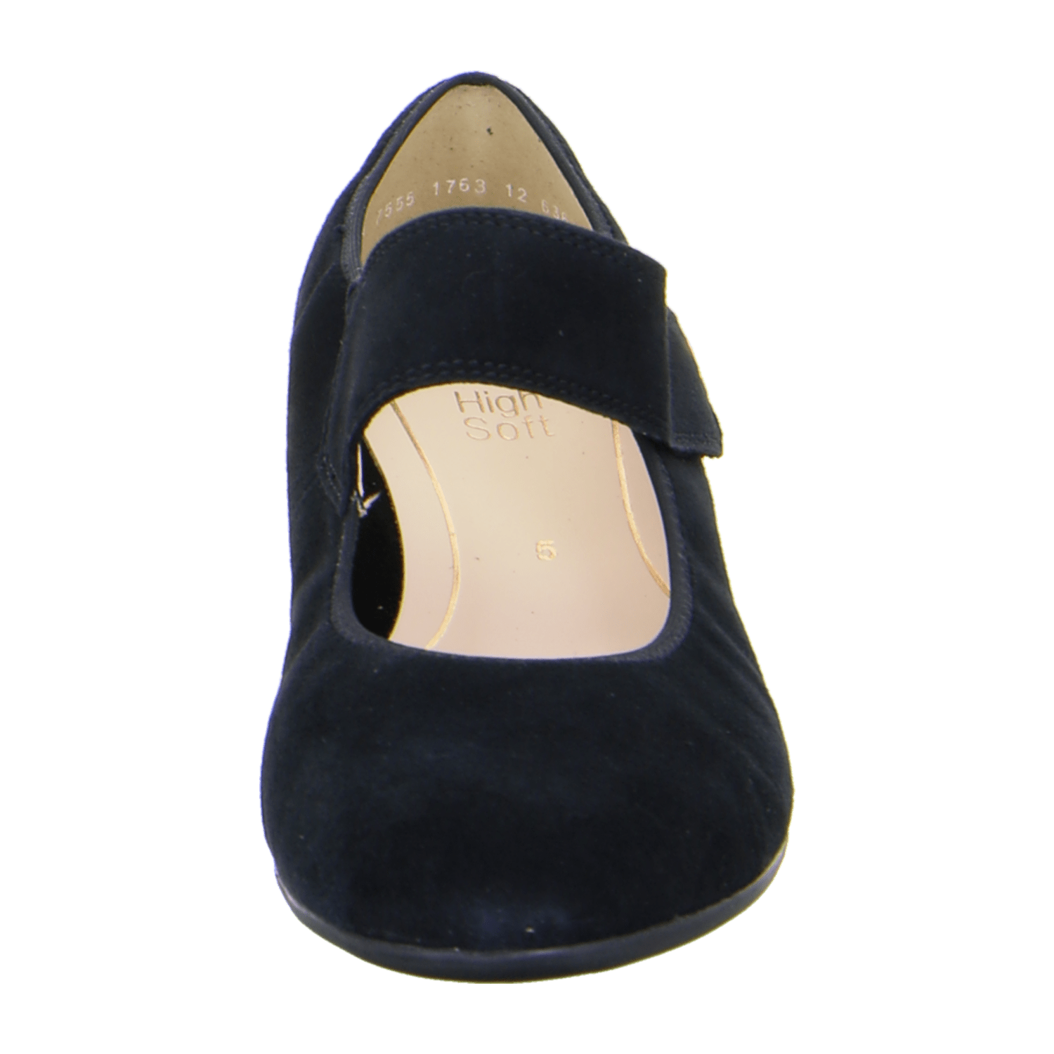 ARA CATANIA Women's Velvet Leather Pumps with Round Toe and Leather Lining, Black