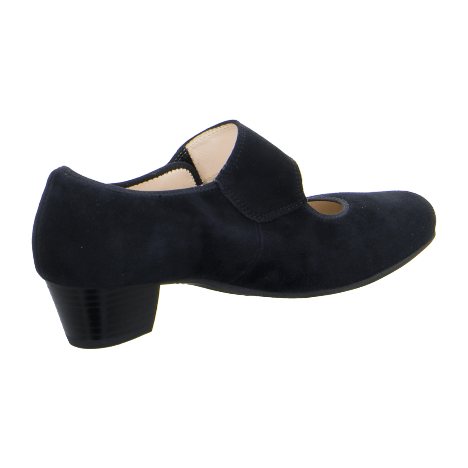 ARA CATANIA Women's Velvet Leather Pumps with Round Toe and Leather Lining, Black