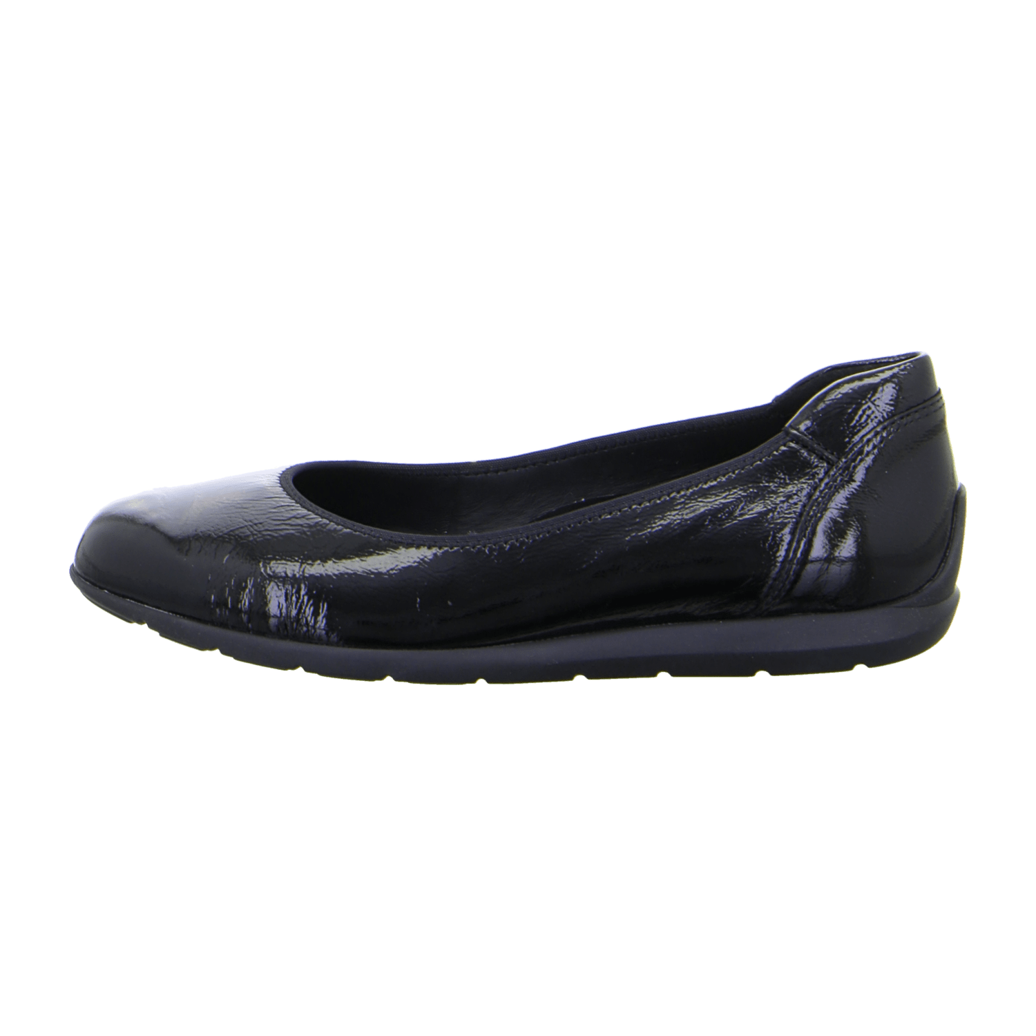 ARA SARDINIA SA Women's Leather Slip-On Loafers in Black with Leather Lining and Rubber Sole