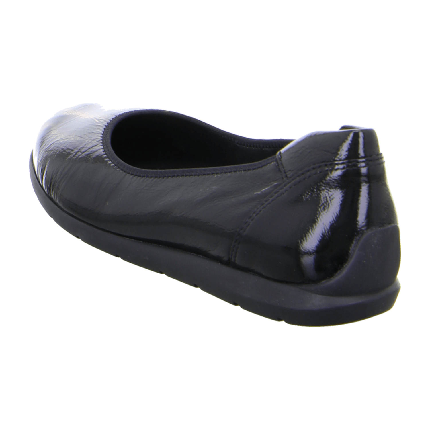 ARA SARDINIA SA Women's Leather Slip-On Loafers in Black with Leather Lining and Rubber Sole