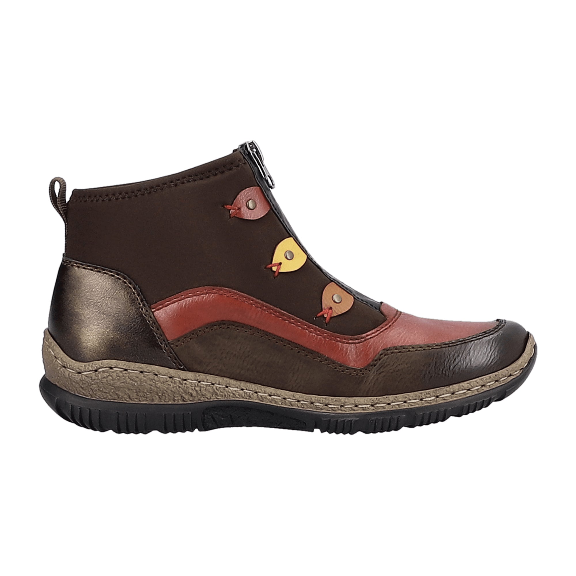 Rieker N3277-25 Women's Colorful Shoes Synthetic Leather Autumn Winter