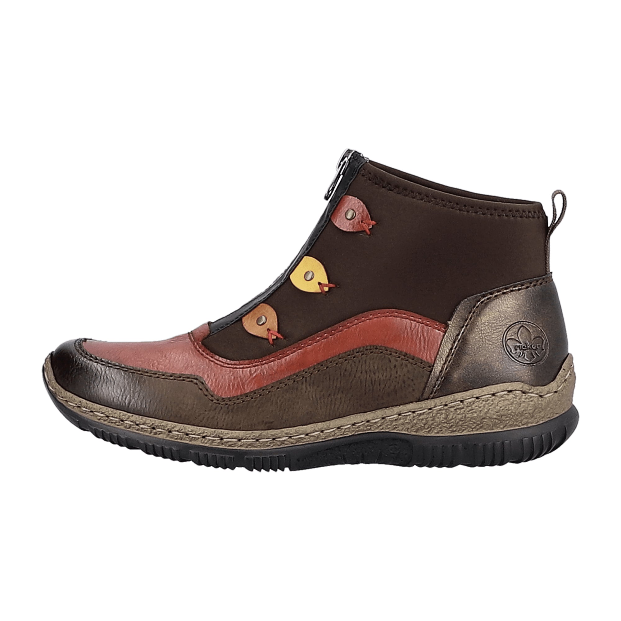 Rieker N3277-25 Women's Colorful Shoes Synthetic Leather Autumn Winter