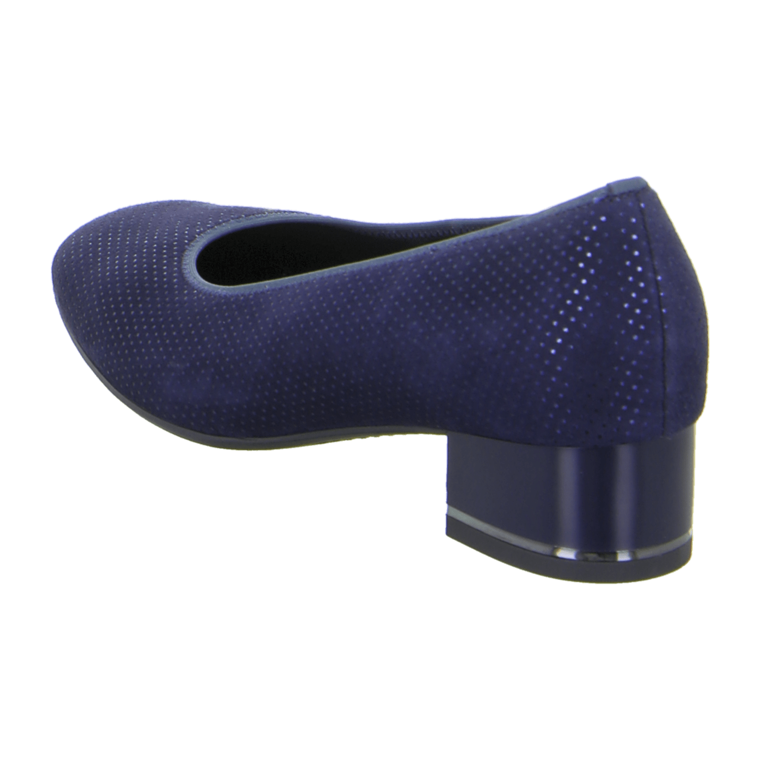 ARA GRAZ Women's Blue Suede Pumps with Round Toe and Leather Lining