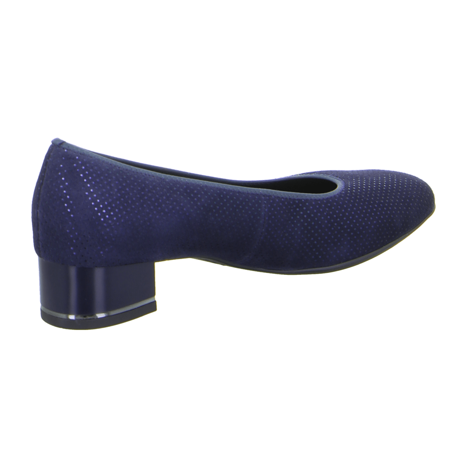 ARA GRAZ Women's Blue Suede Pumps with Round Toe and Leather Lining