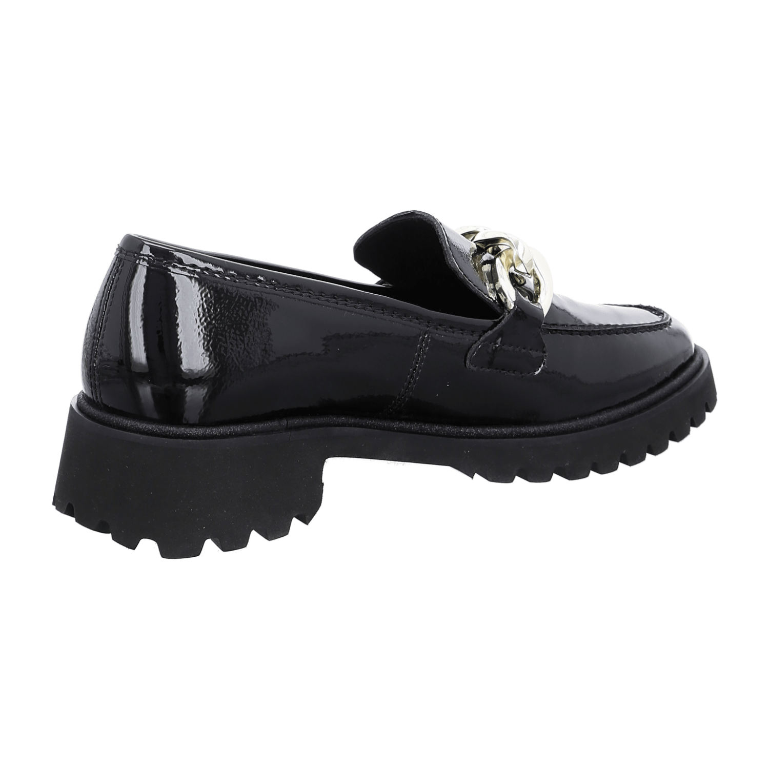ARA Kent Slipper for Women in Black Patent Leather with Round Toe and Leather Lining