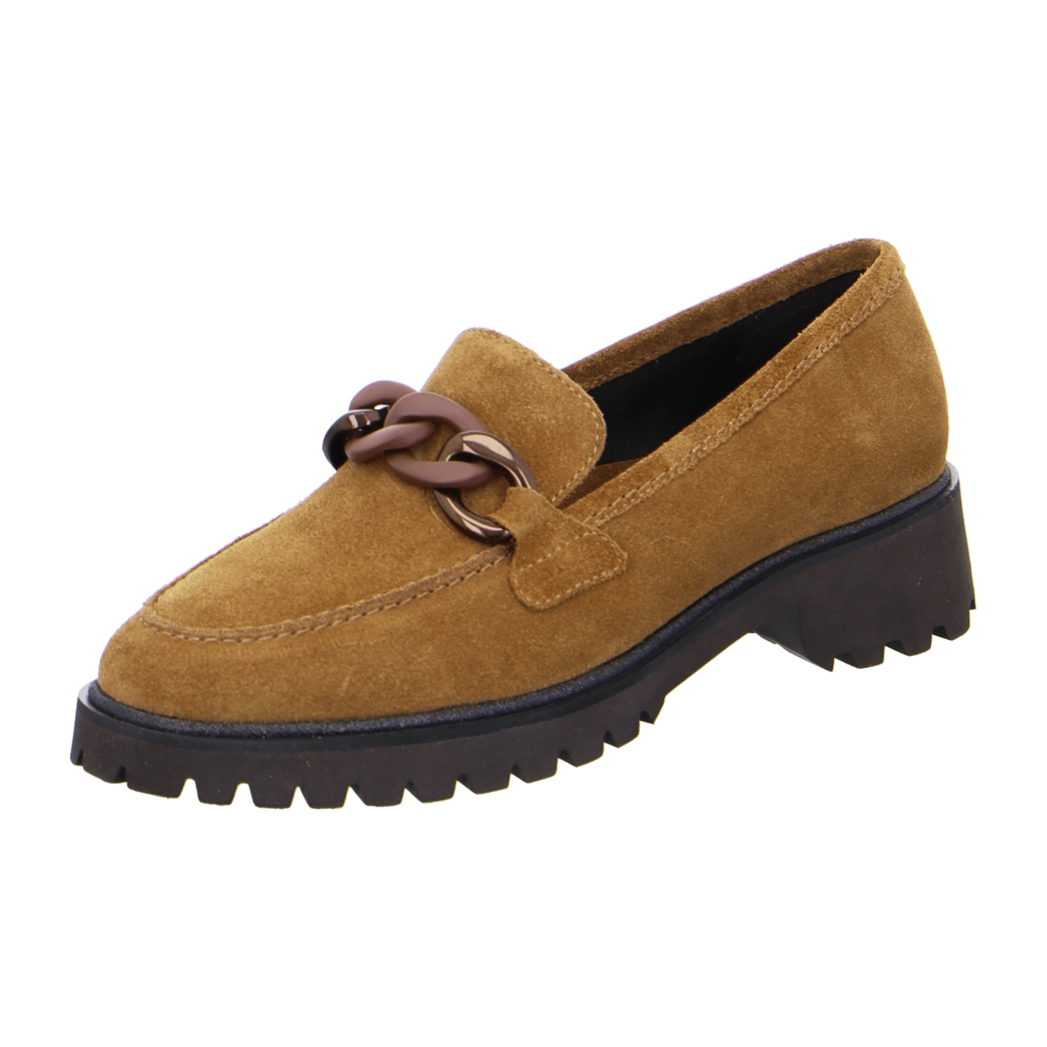 ARA KENT 2 Women's Velour Leather Slippers with Leather Lining, Pull-On Style, Round Toe, Brown