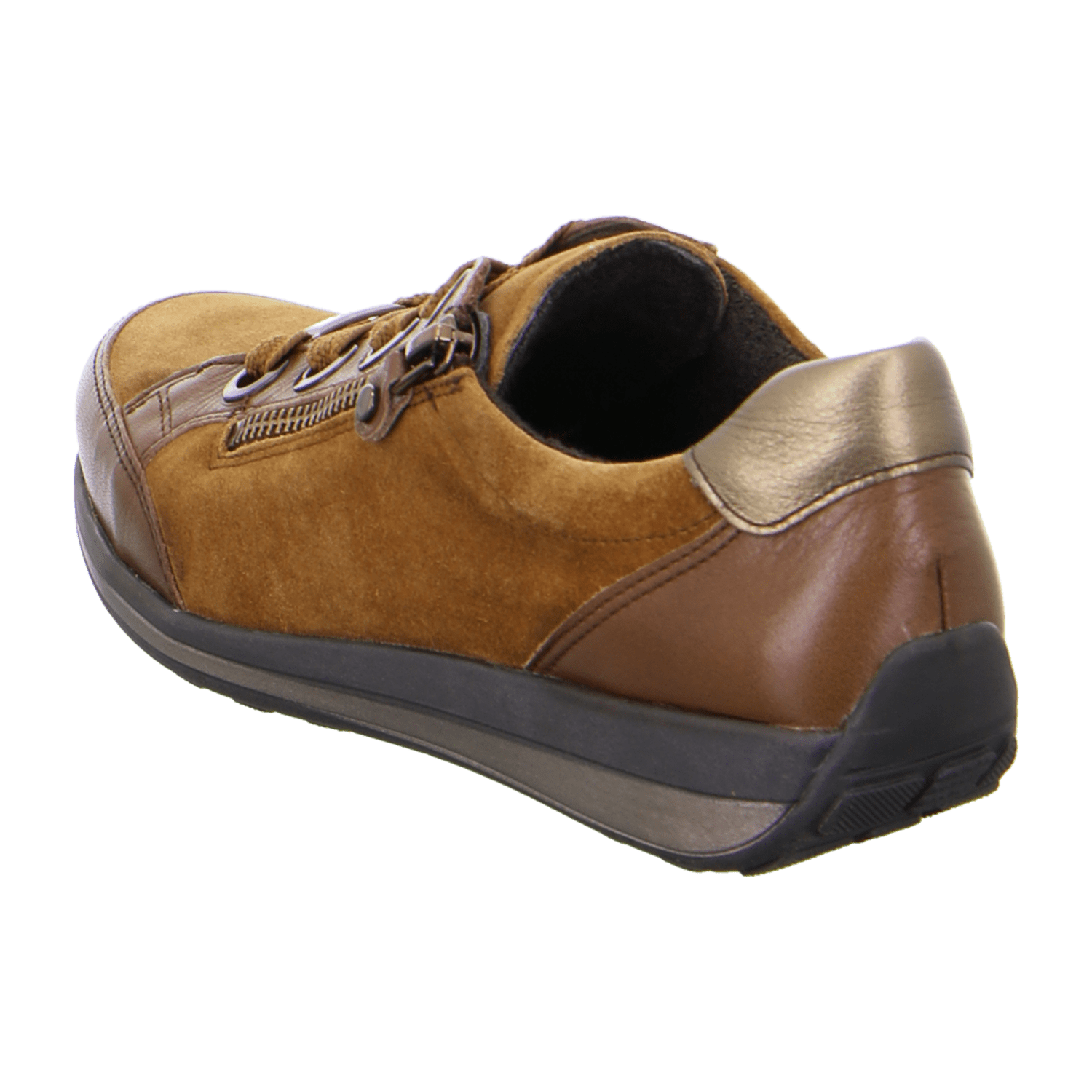 ARA Women's Sneakers in Brown Suede with Lace-Up Closure and Round Toe