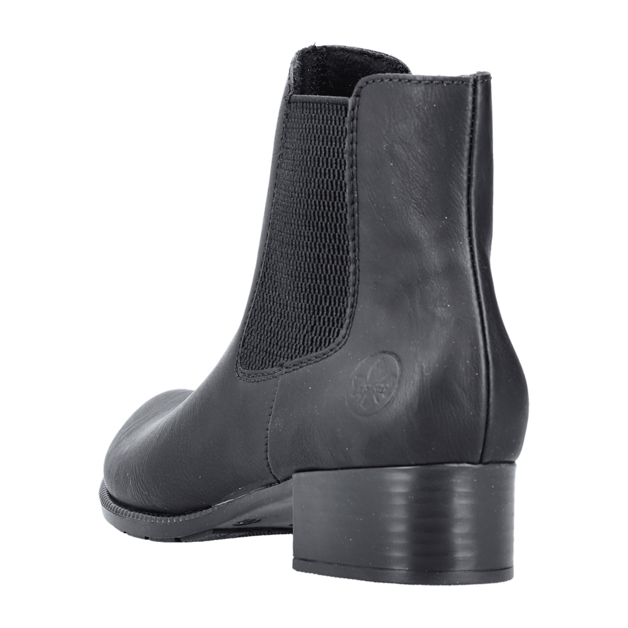 Rieker HWK Women's Black Boots with Block Heel for Fall Winter
