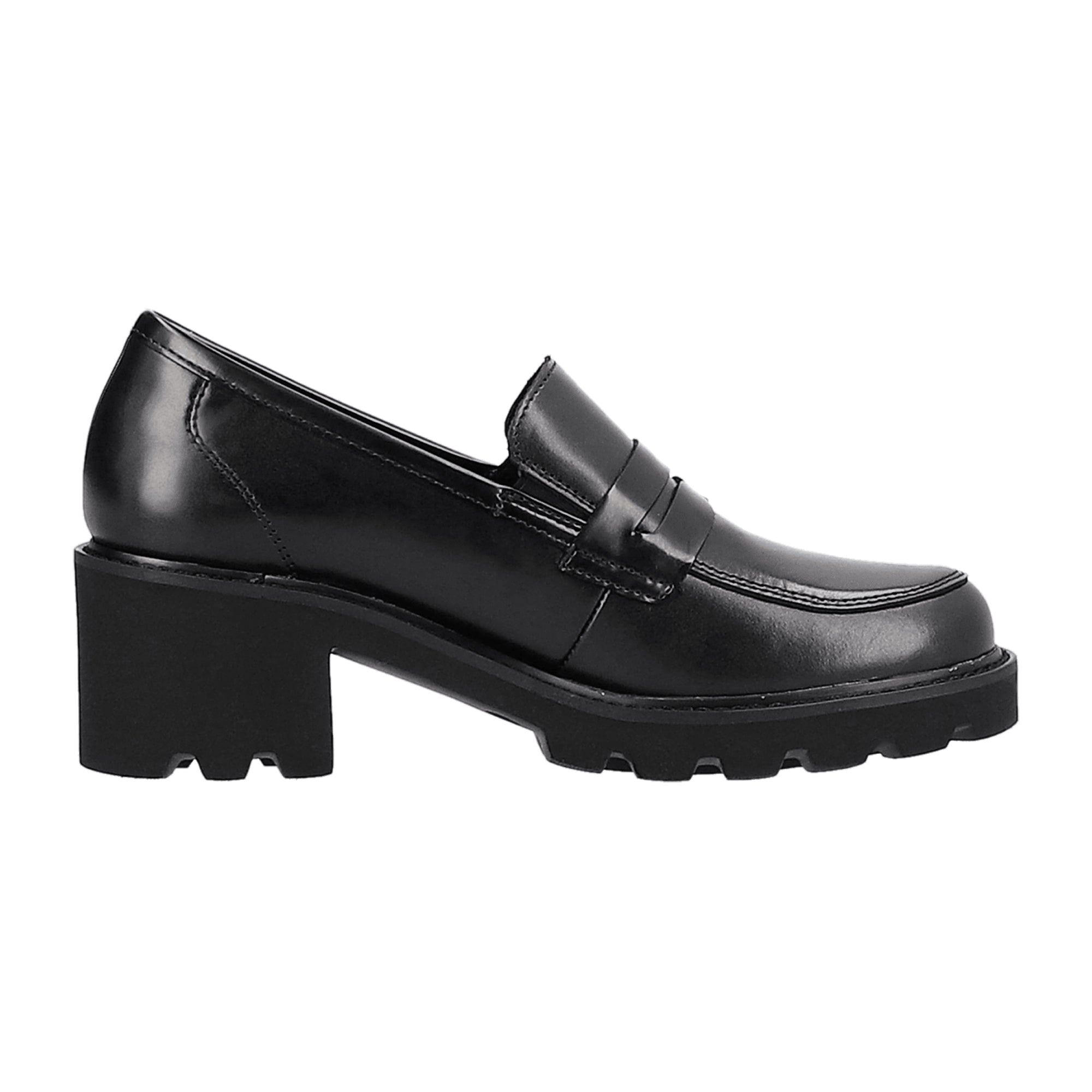 Remonte Black Cordovan Leather Loafers for Women with Removable Insole