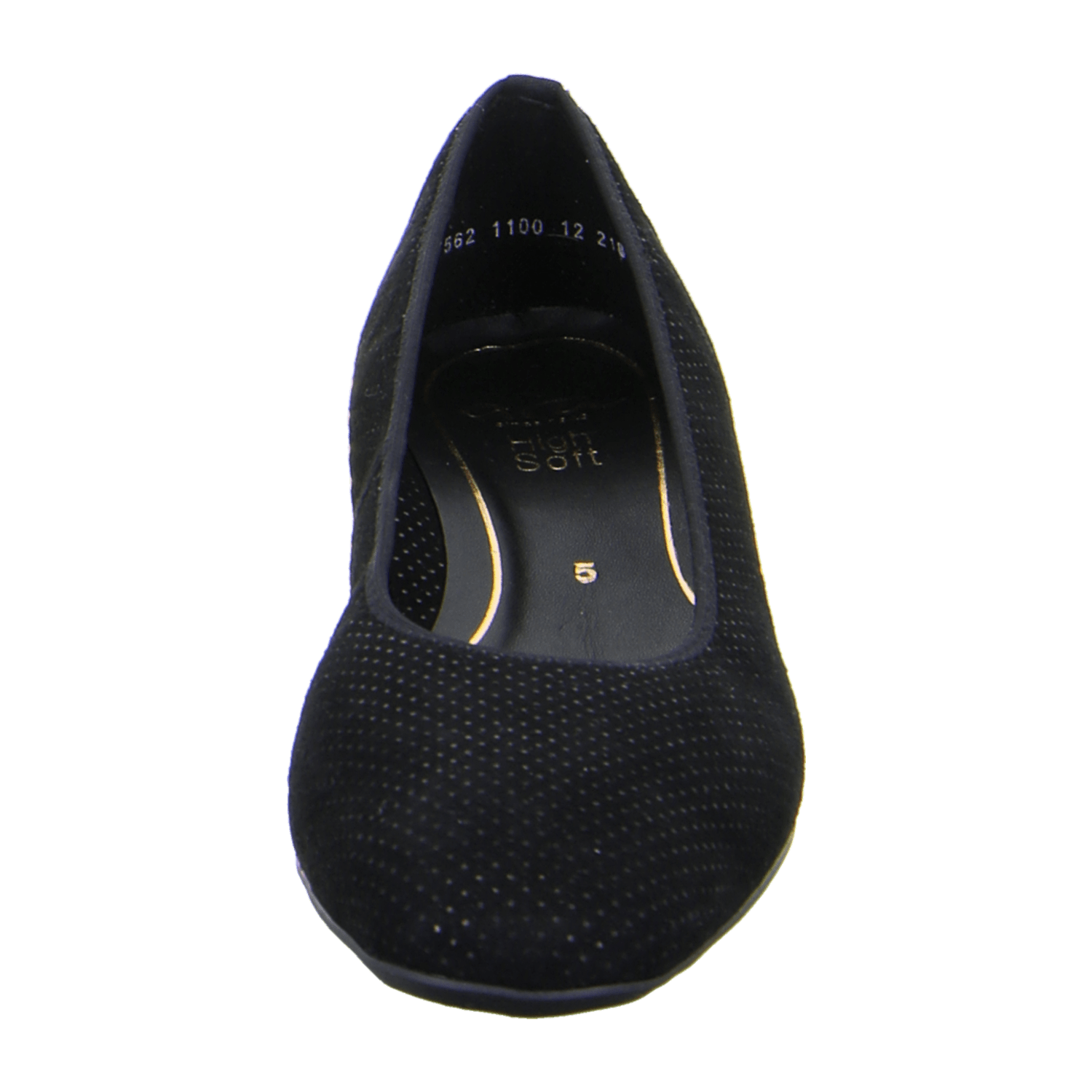 ARA Graz Women's Pumps Black Polka Dot Velvet Leather Round Toe Slip-On Style