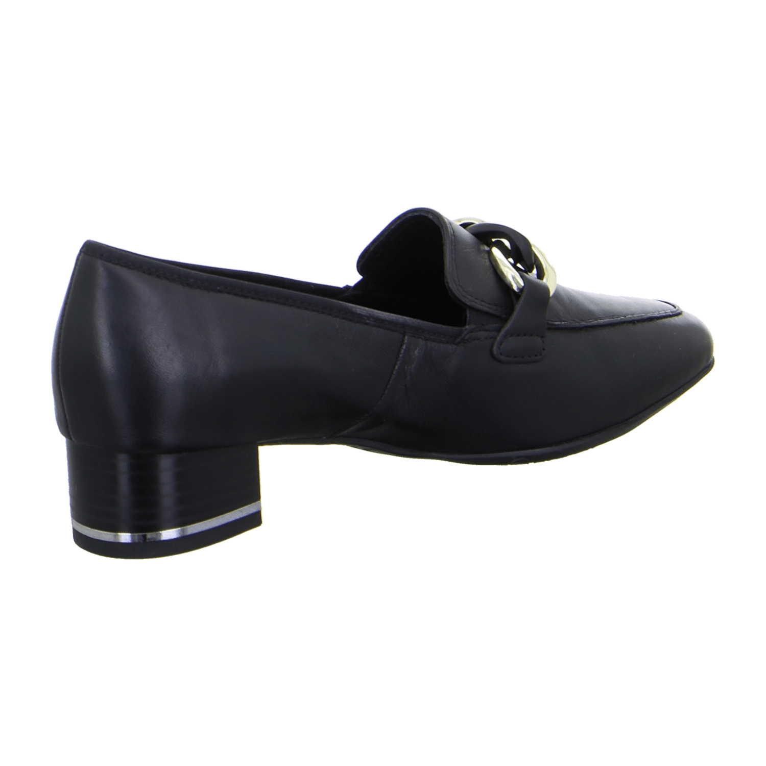 ARA Graz 40mm H-Heel Pumps for Women in Black Smooth Leather with Round Toe and Leather Lining