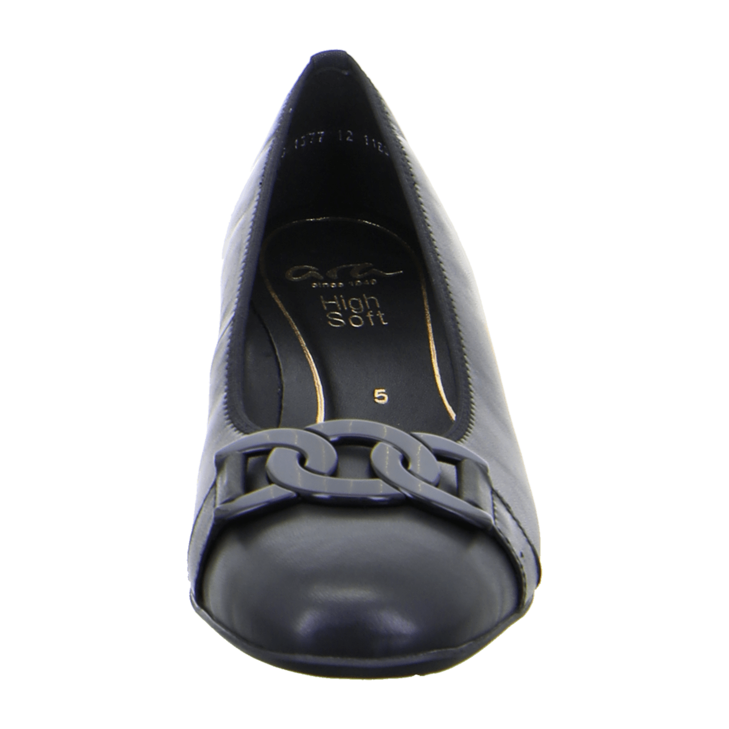 ARA GRAZ Women's Pumps Smooth Leather Black Pull-On Round Toe