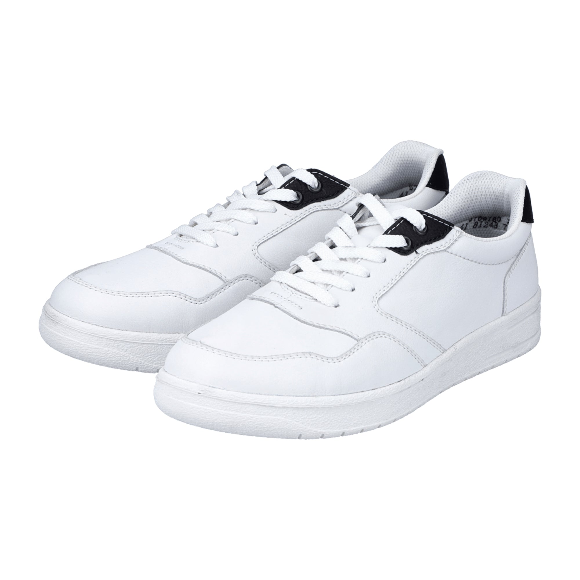 Rieker HWK Men's White Leather Casual Shoes with Removable Insole