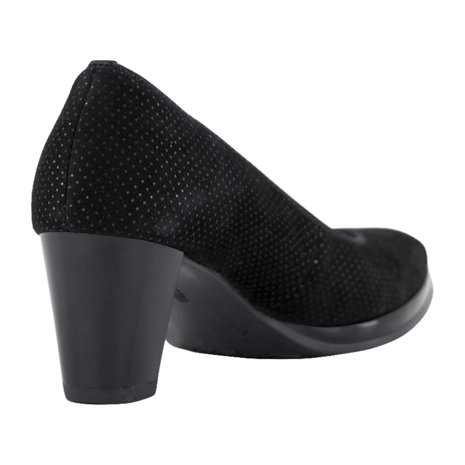 ARA ORLY ORLY-H Women's Pumps in Black Mesh with Velvet Leather and Leather Lining, Pull-On Design with Round Toe and Synthetic Rubber Sole