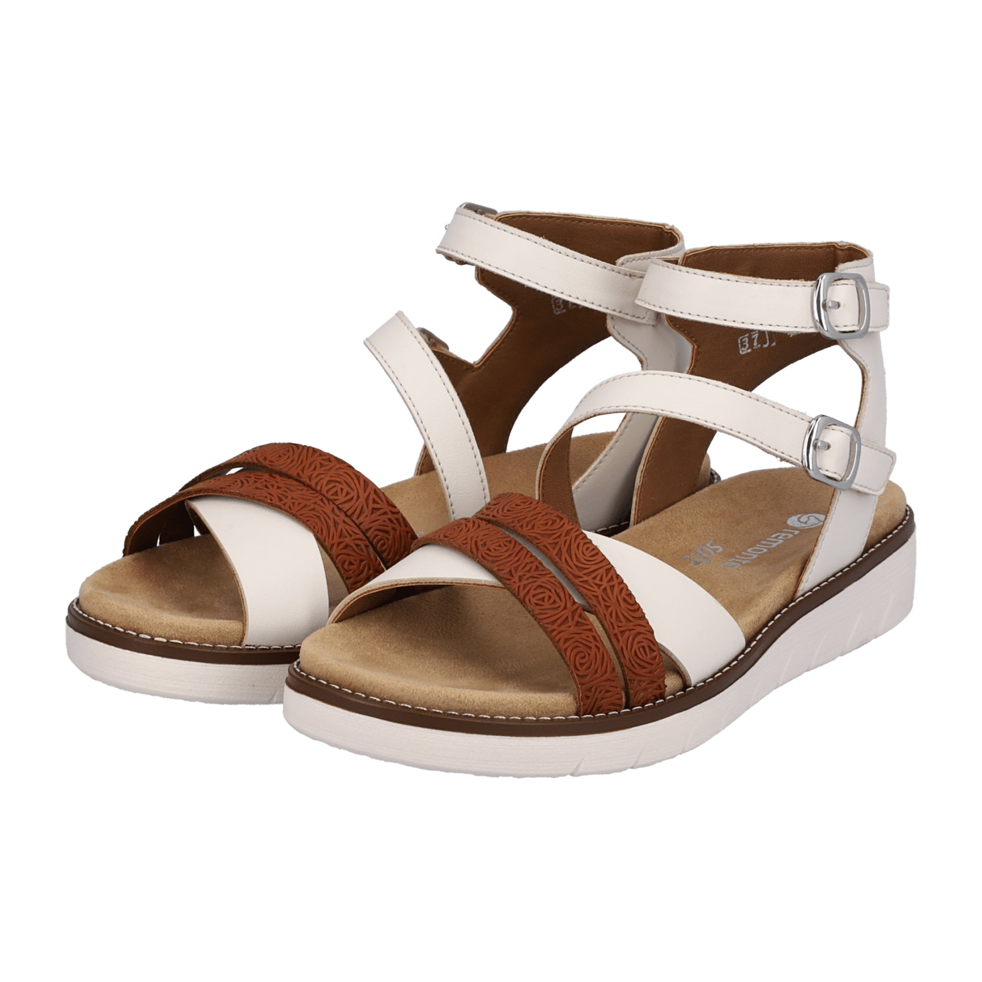 Remonte Beige Sandals for Women Spring Summer Collection Comfortable Footwear