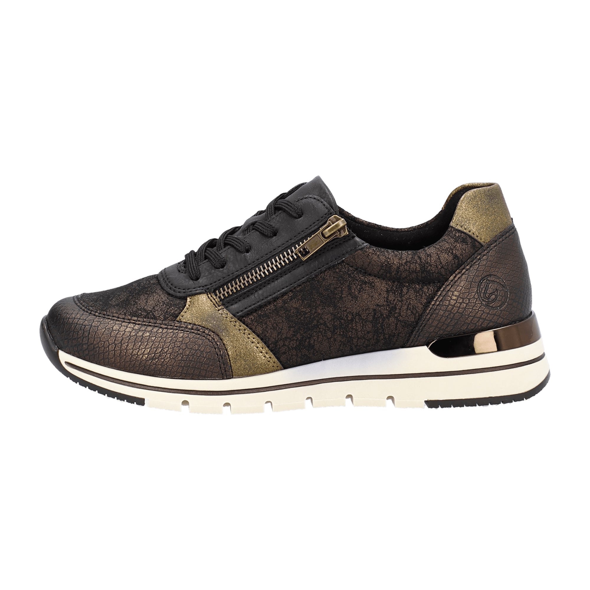 Remonte R6700-90 Brown Women's Sneakers with Wedge Heel and Lace-Up Closure