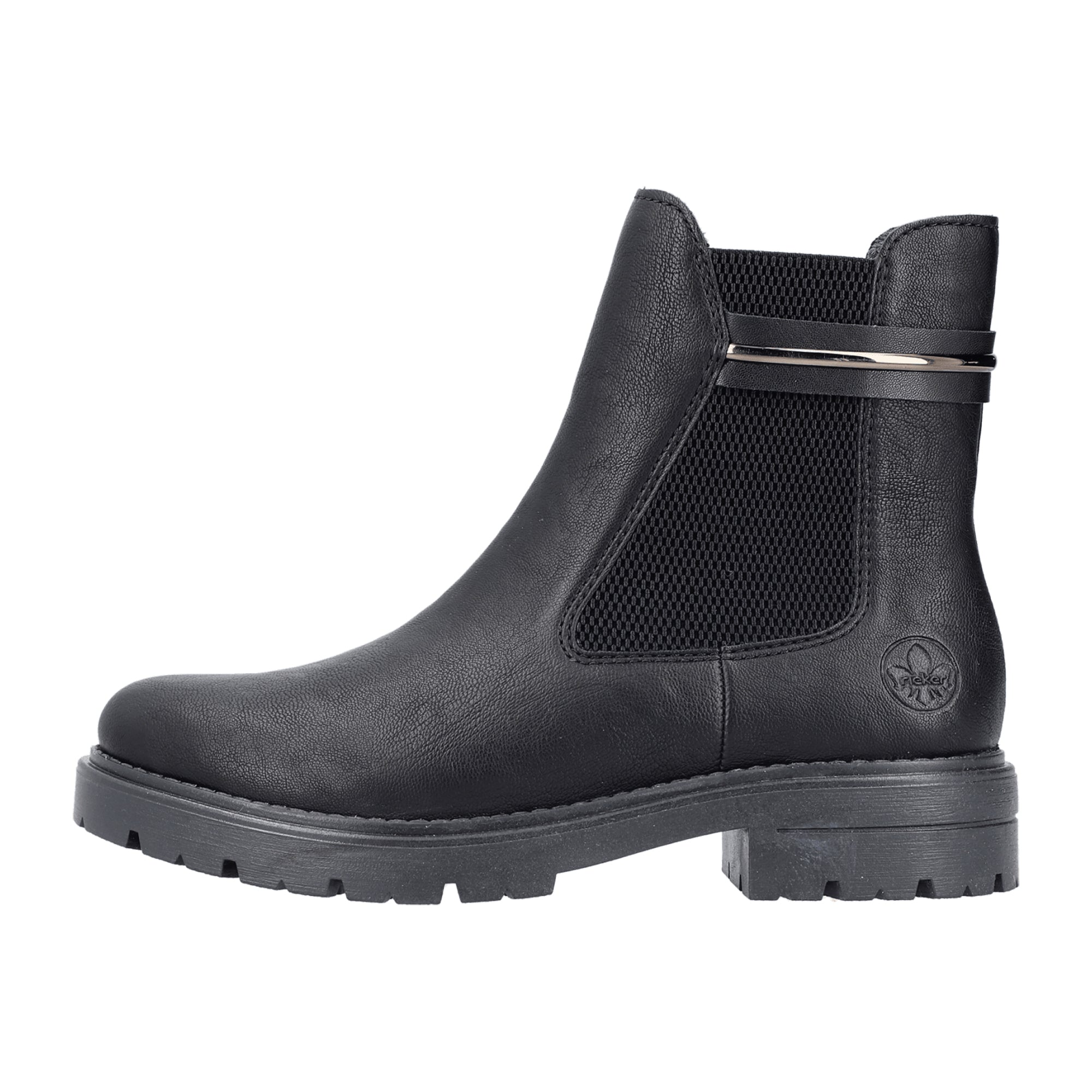 Rieker Black Women's Slip-On Shoes Kunstleder Textile Lining Winter