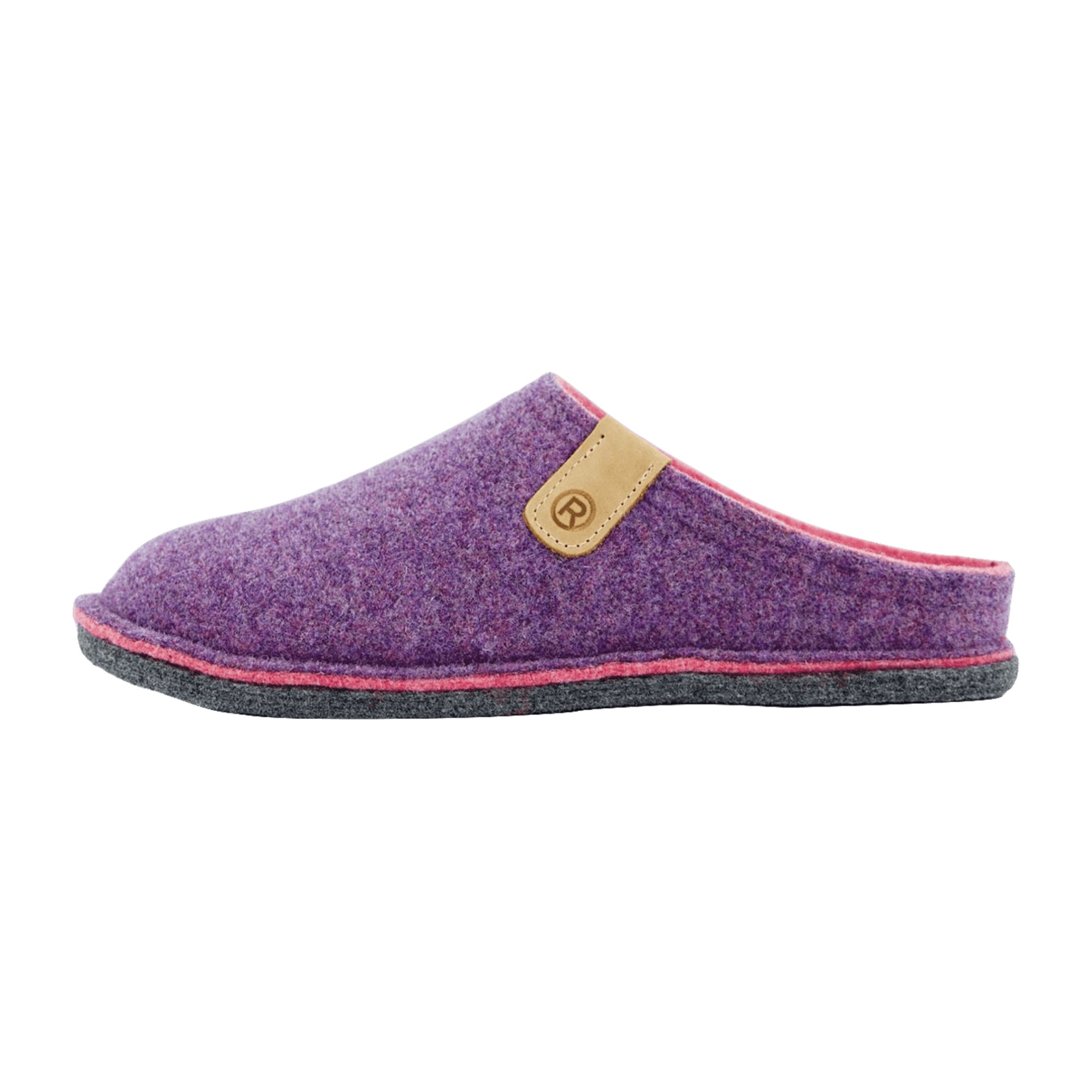 Rohde Purple Women's Slippers Comfortable Textile Slip-On Round Toe