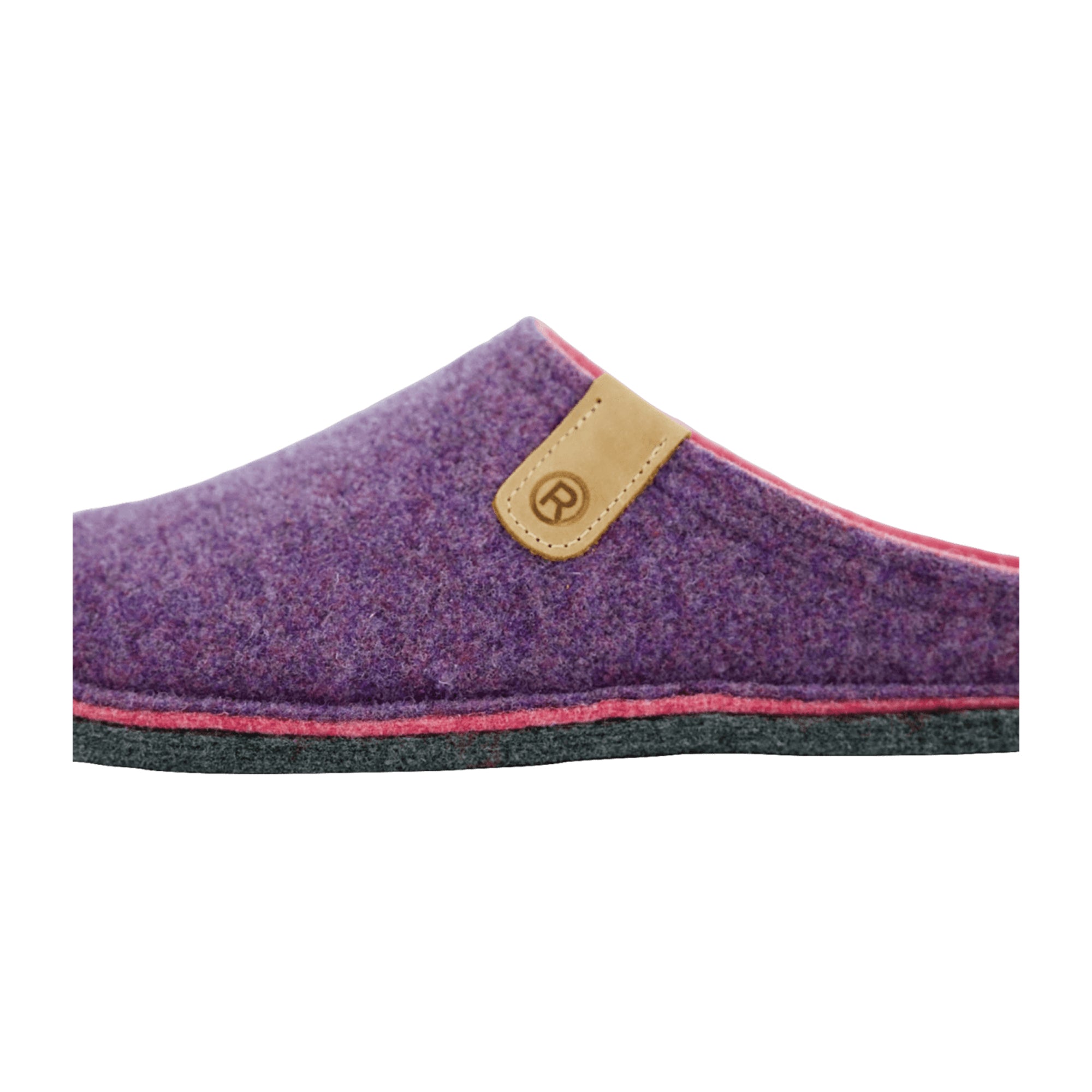 Rohde Purple Women's Slippers Comfortable Textile Slip-On Round Toe